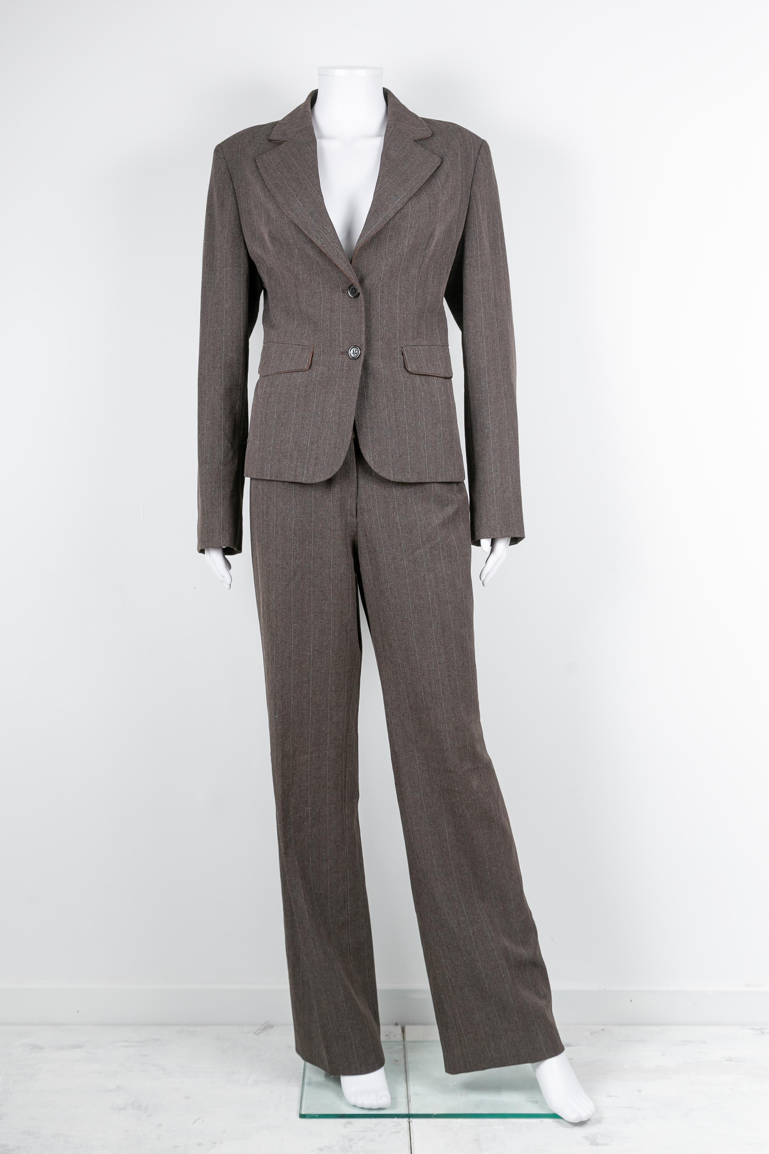 BROWN STRIPED SUIT
