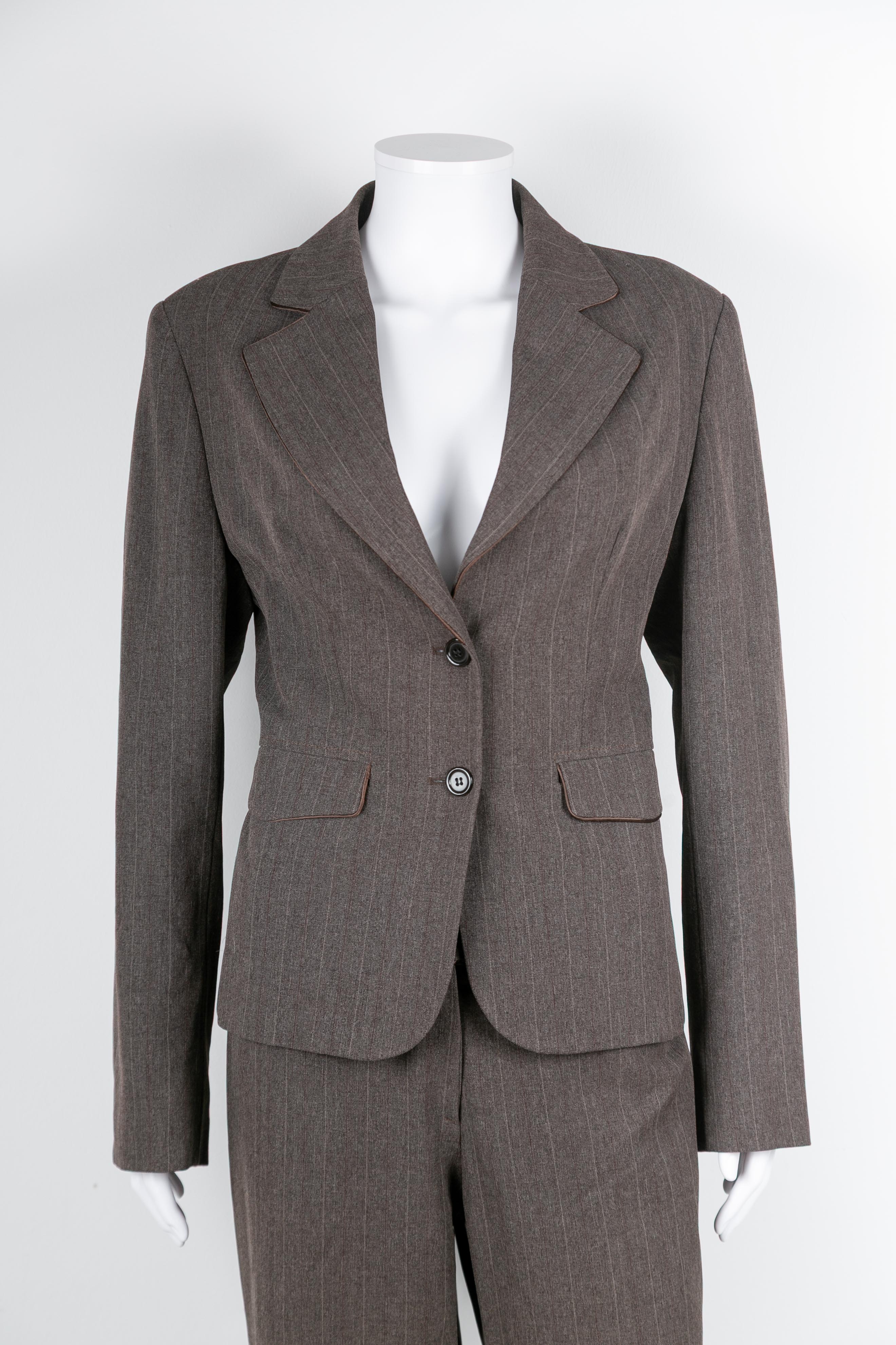 BROWN STRIPED SUIT