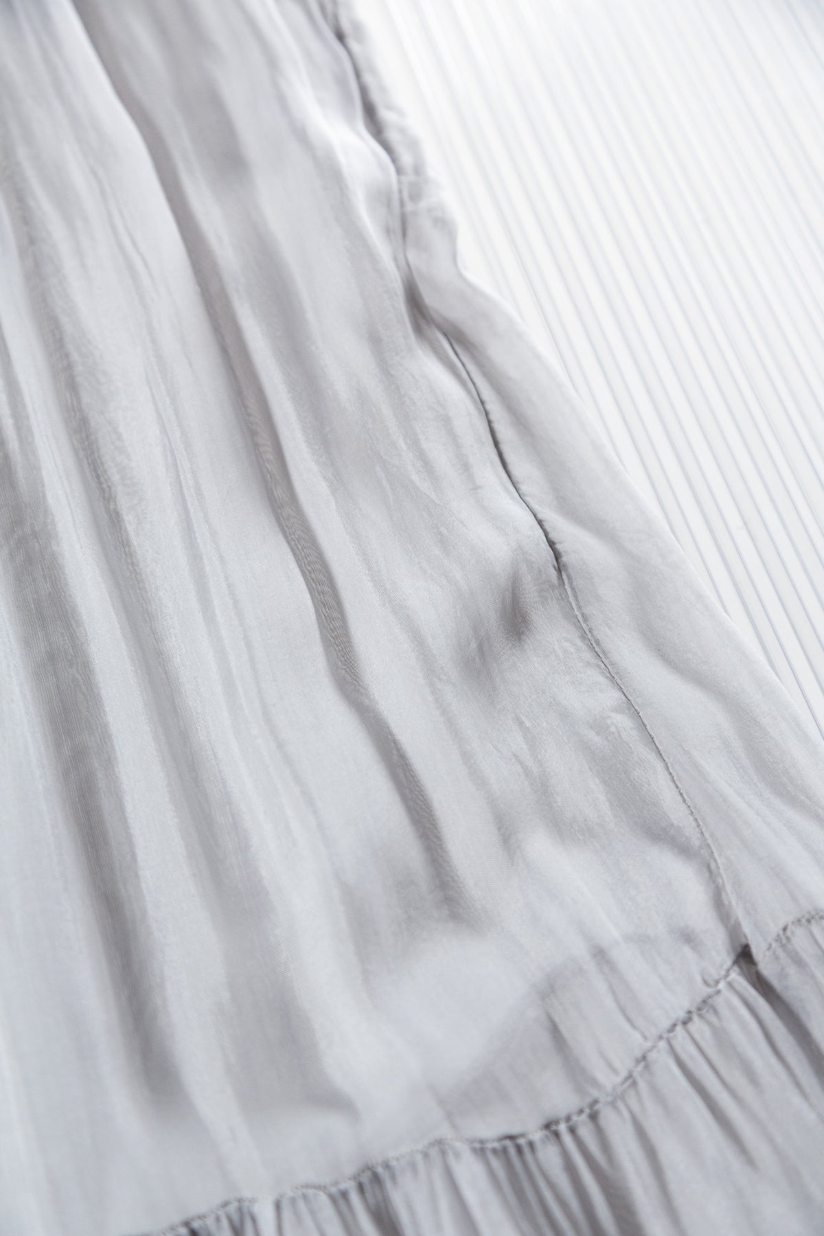 GREY SEE-THROUGH SILK SEQUIN DRESS