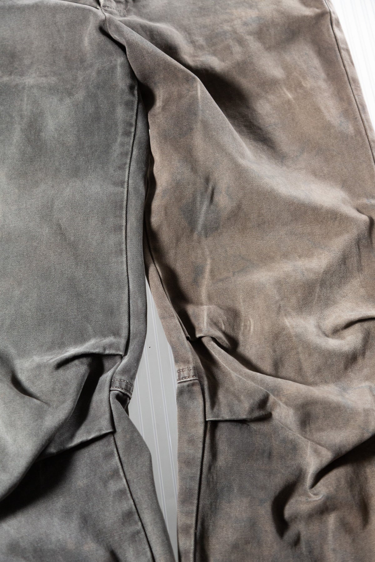 DIESEL DISTRESSED WIDE-LEG PANTS