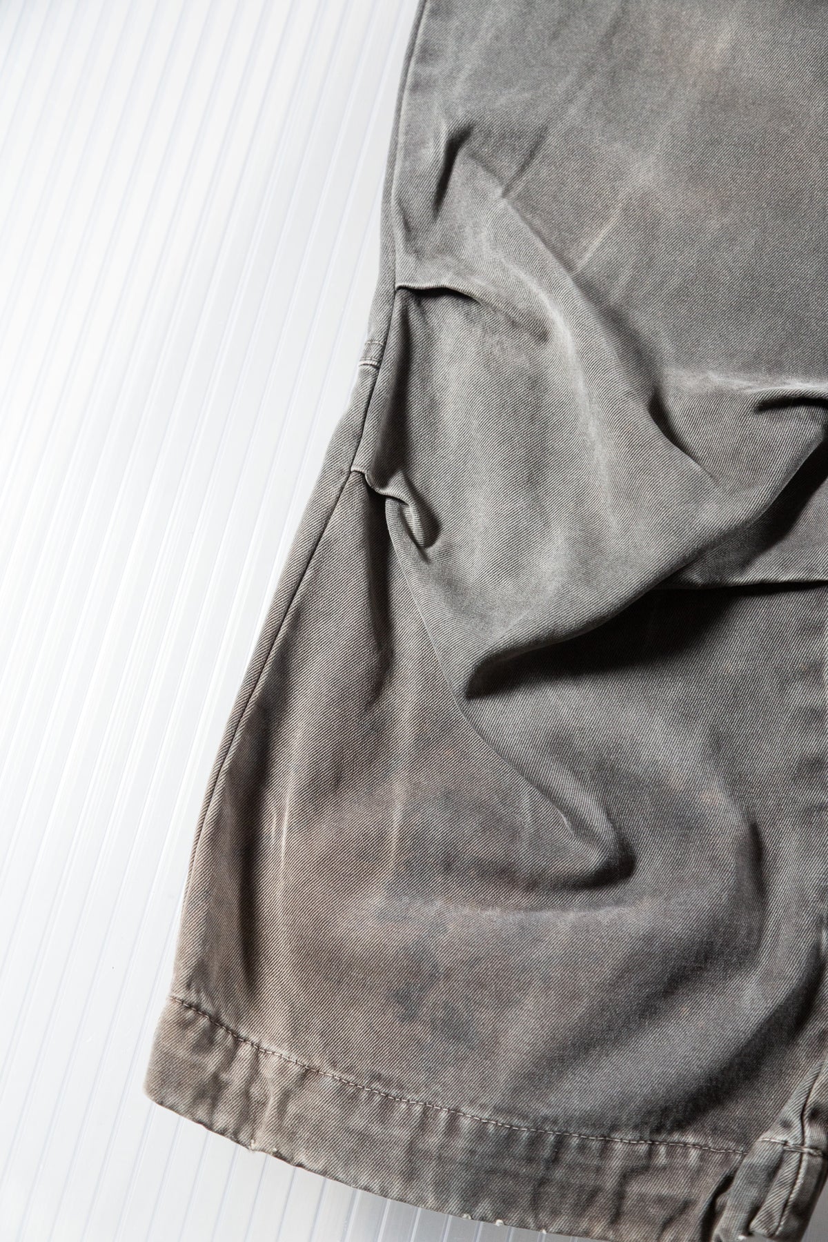 DIESEL DISTRESSED WIDE-LEG PANTS