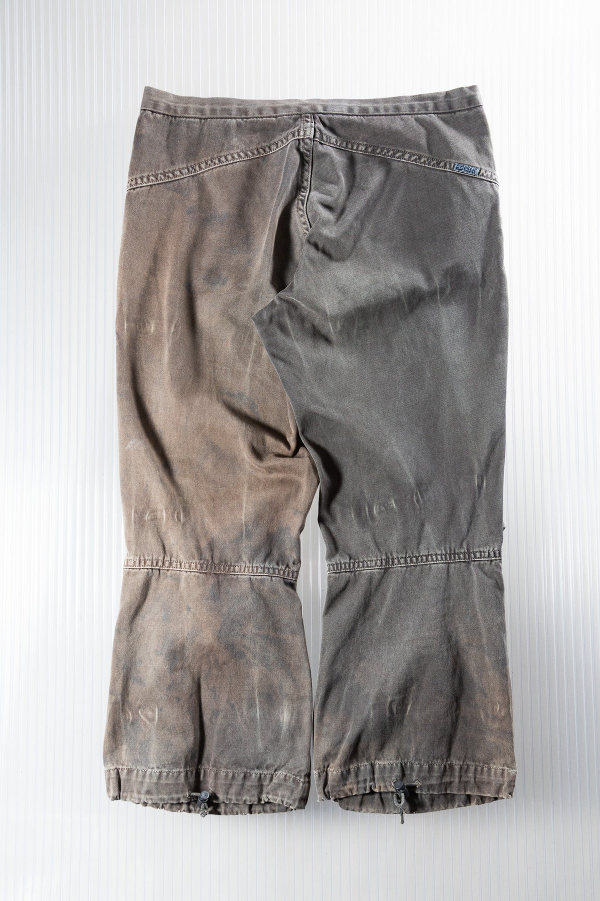 DIESEL DISTRESSED WIDE-LEG PANTS
