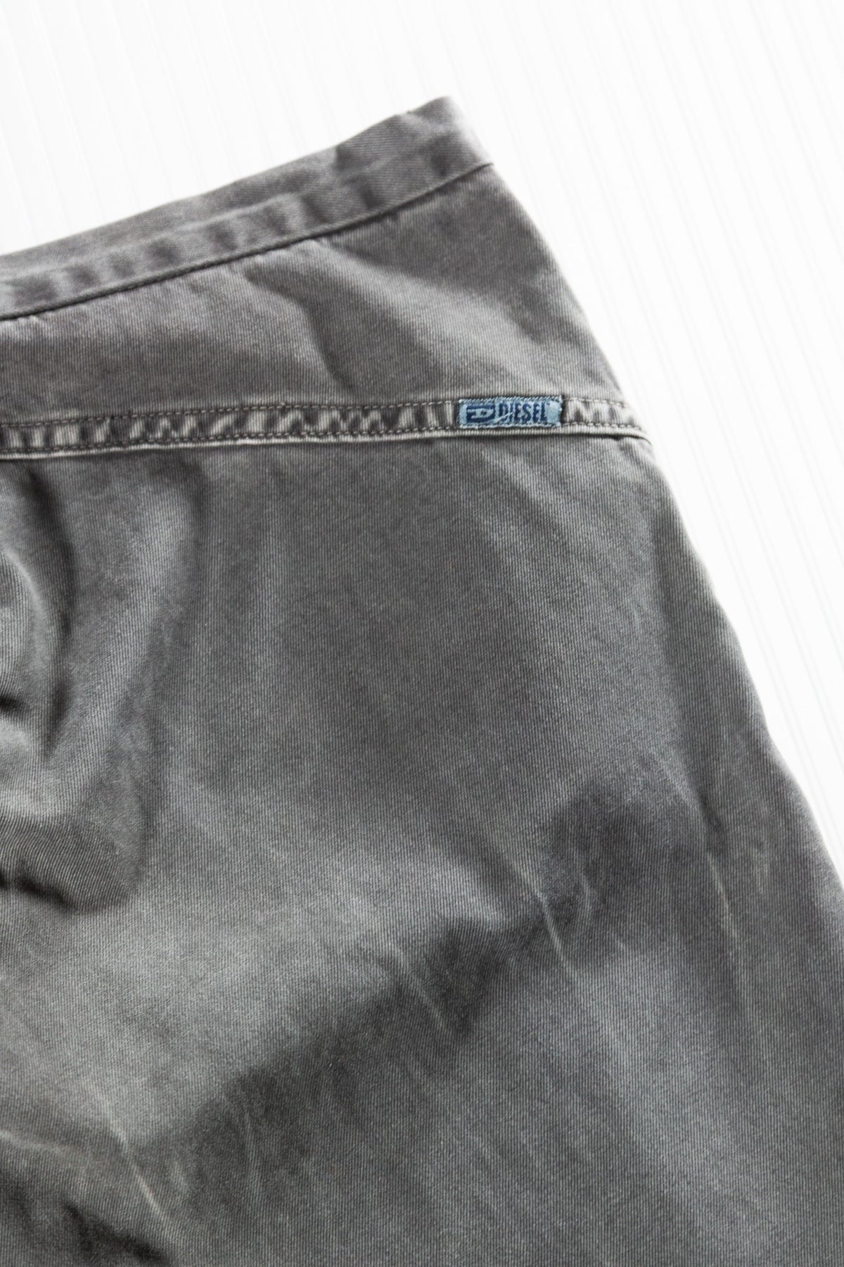 DIESEL DISTRESSED WIDE-LEG PANTS