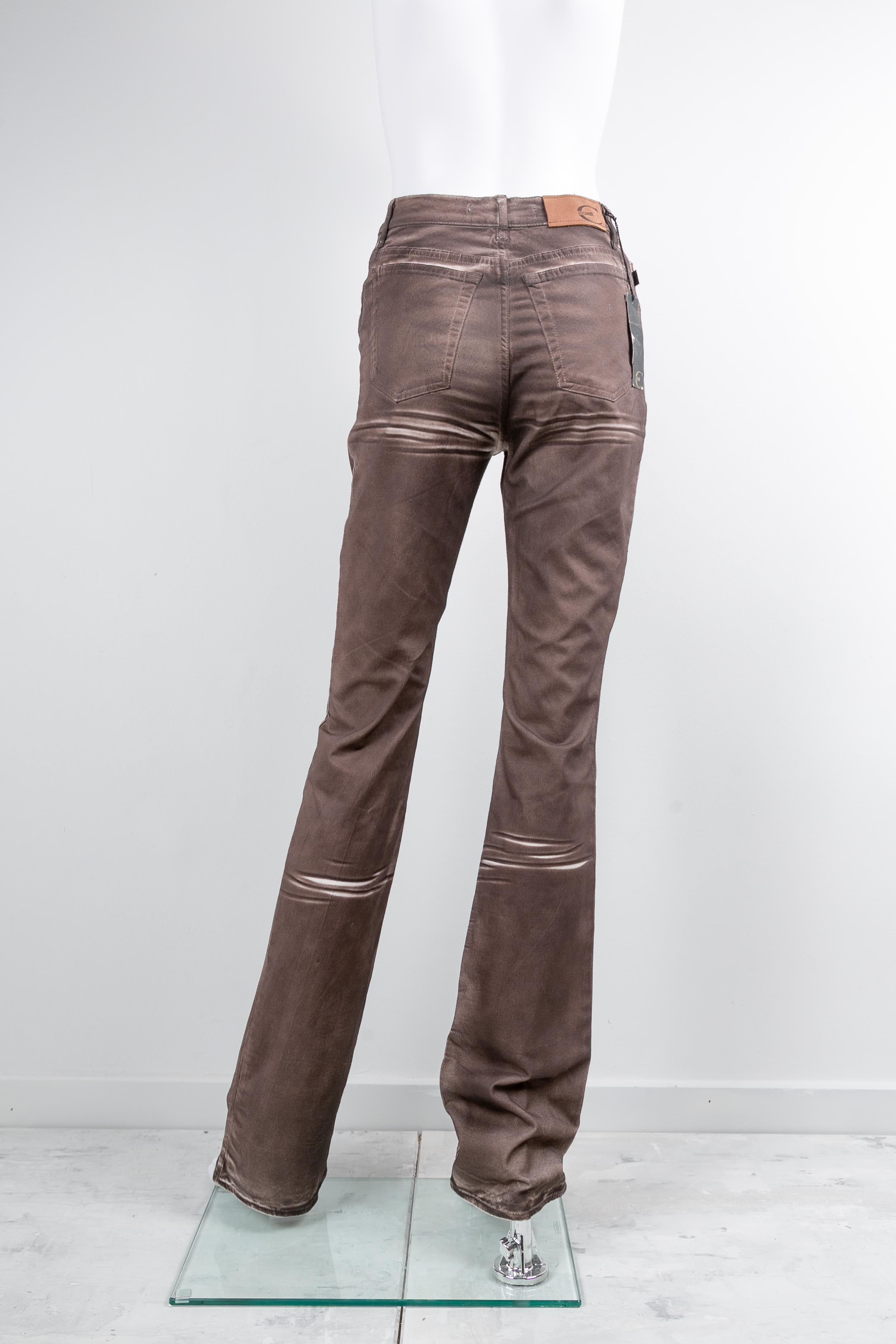 2000s BROWN WAX PANTS