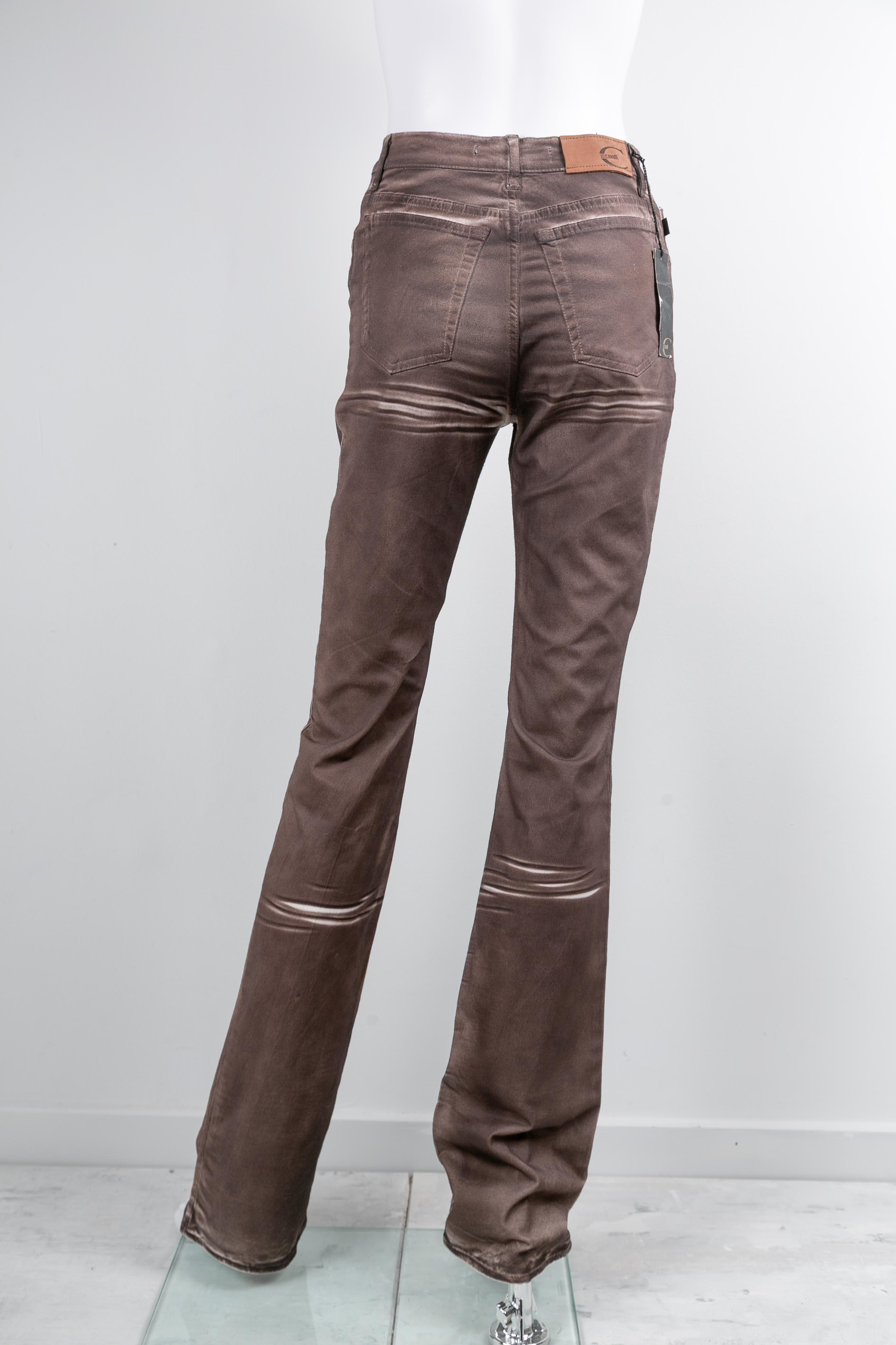 2000s BROWN WAX PANTS