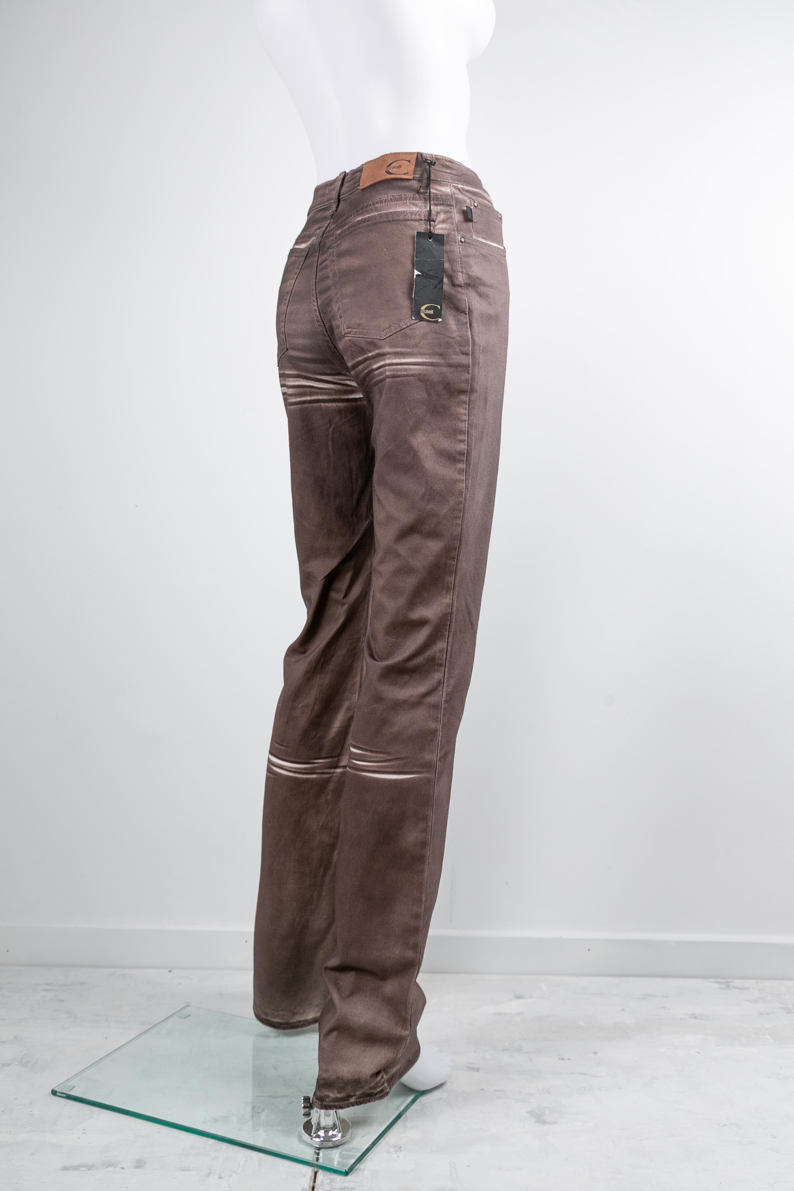 2000s BROWN WAX PANTS