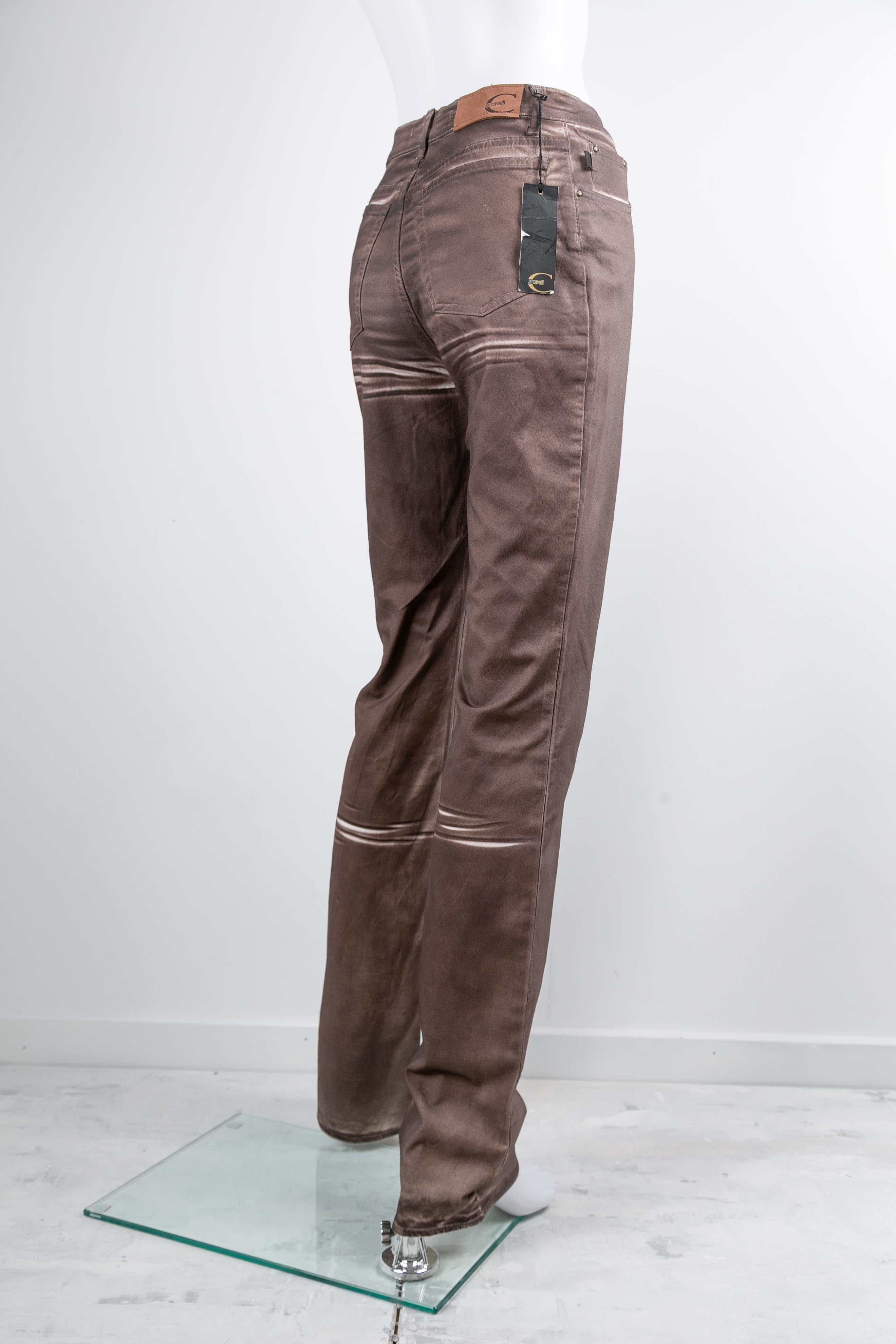 2000s BROWN WAX PANTS