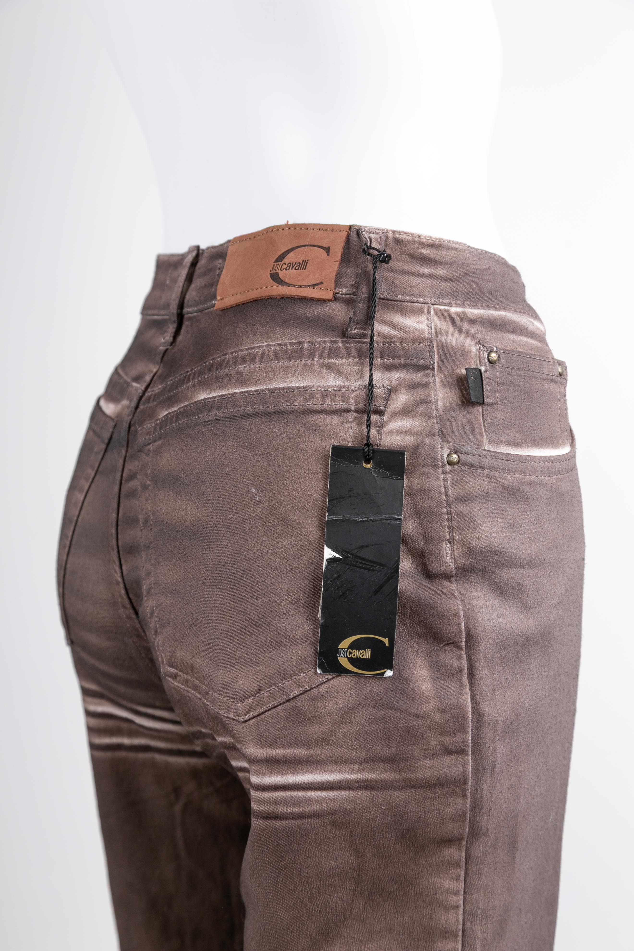 2000s BROWN WAX PANTS