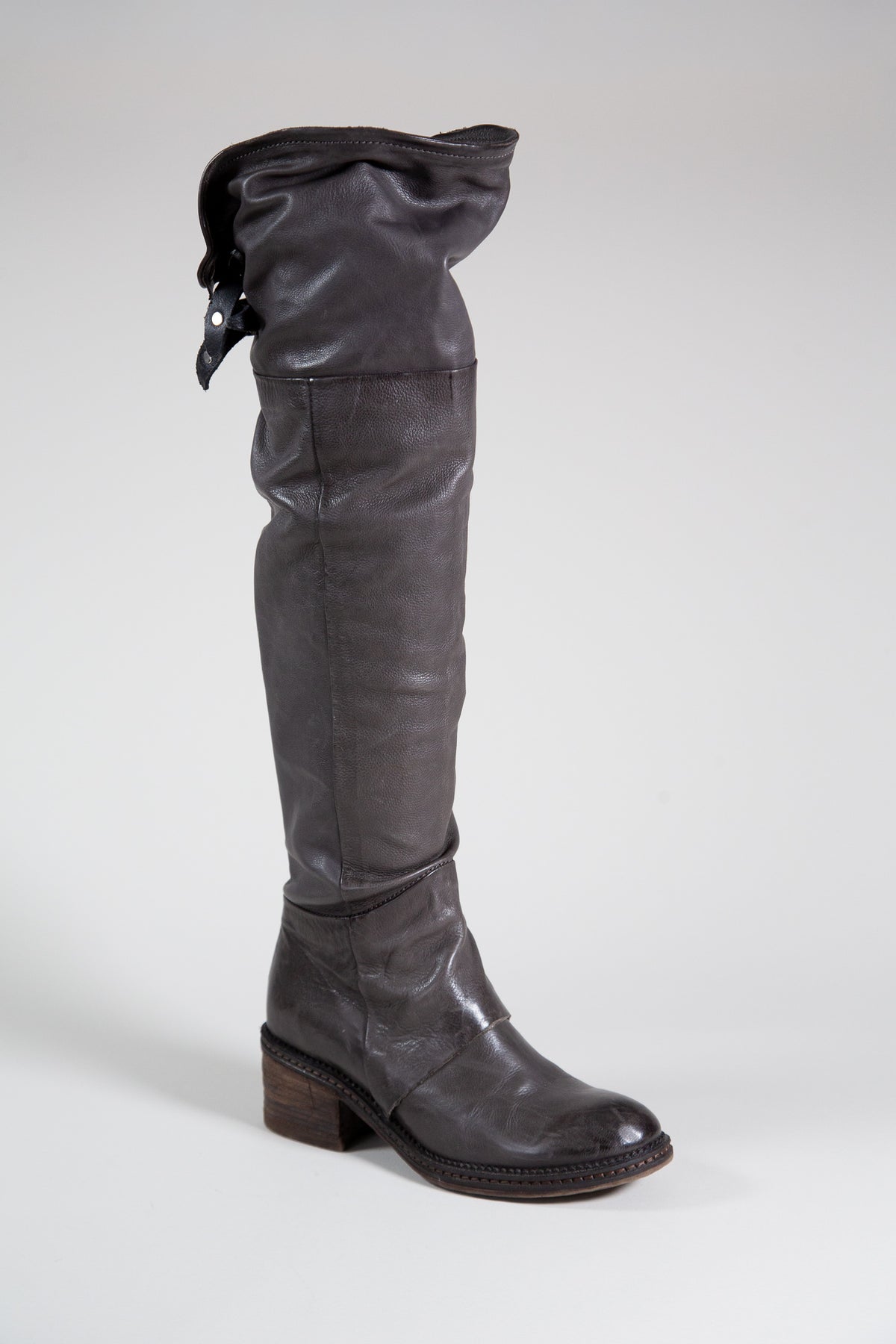 BLACK ULTRA SOFT LEATHER KNEE-HIGH BOOTS
