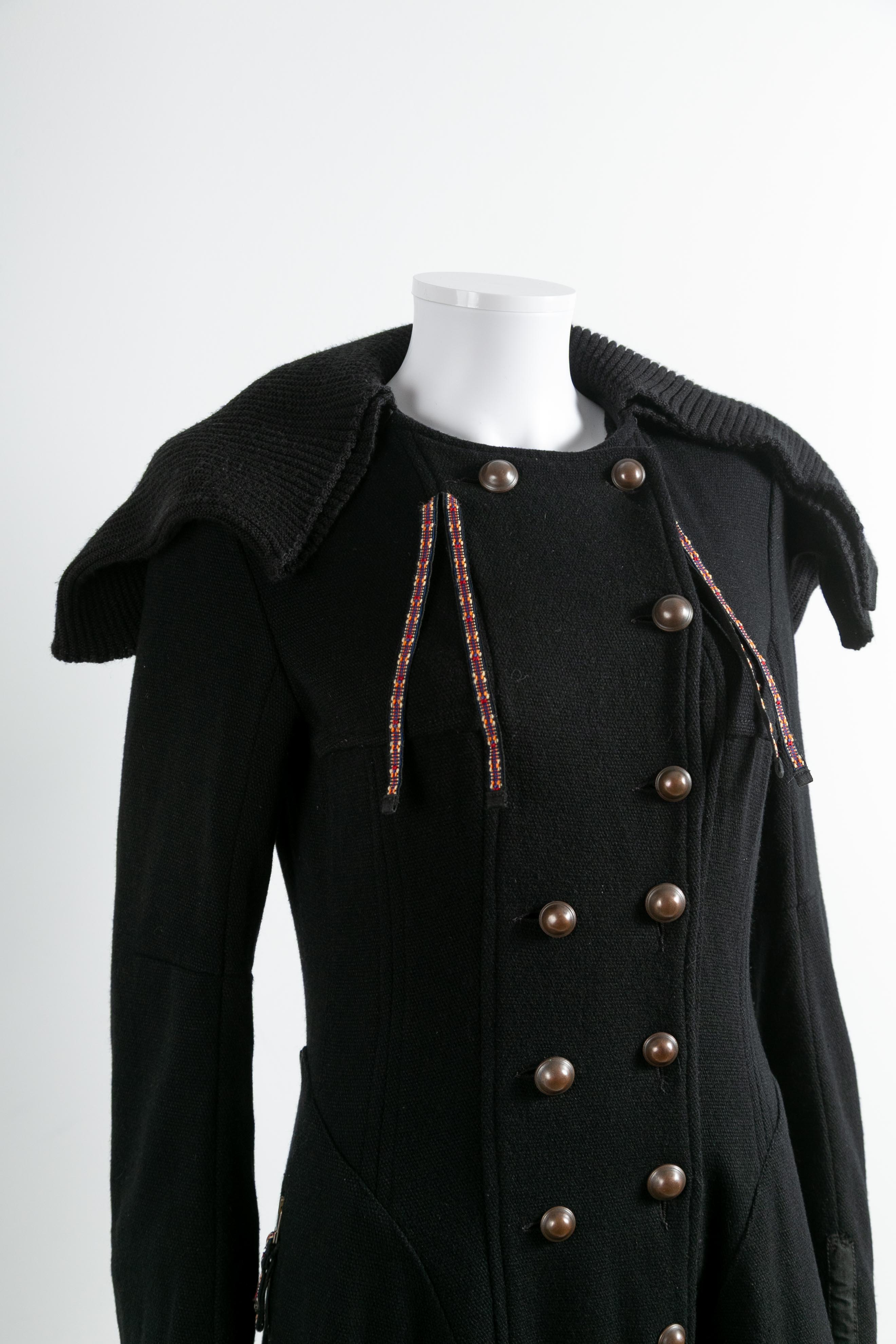 WOOL SCARFED COAT