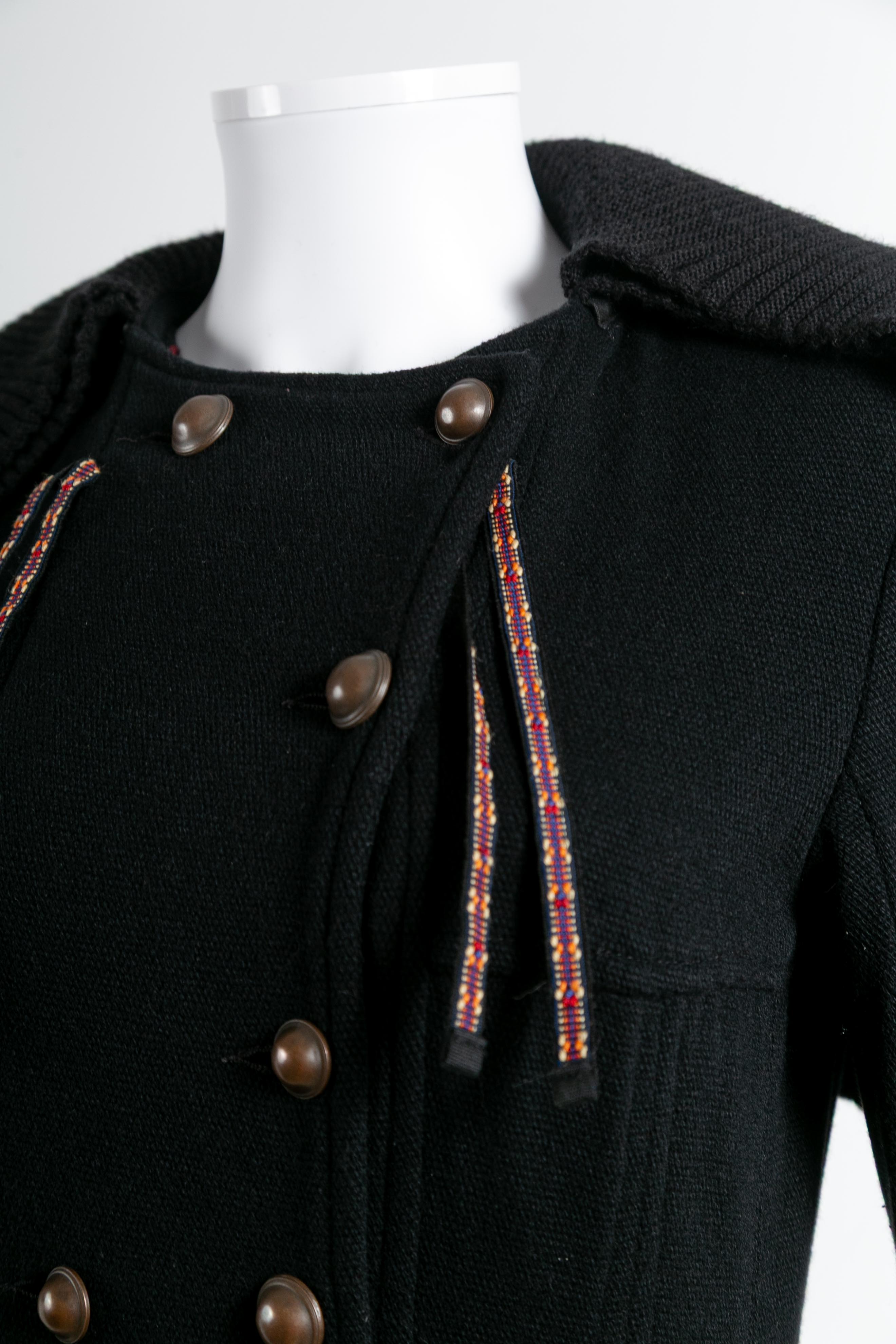 WOOL SCARFED COAT