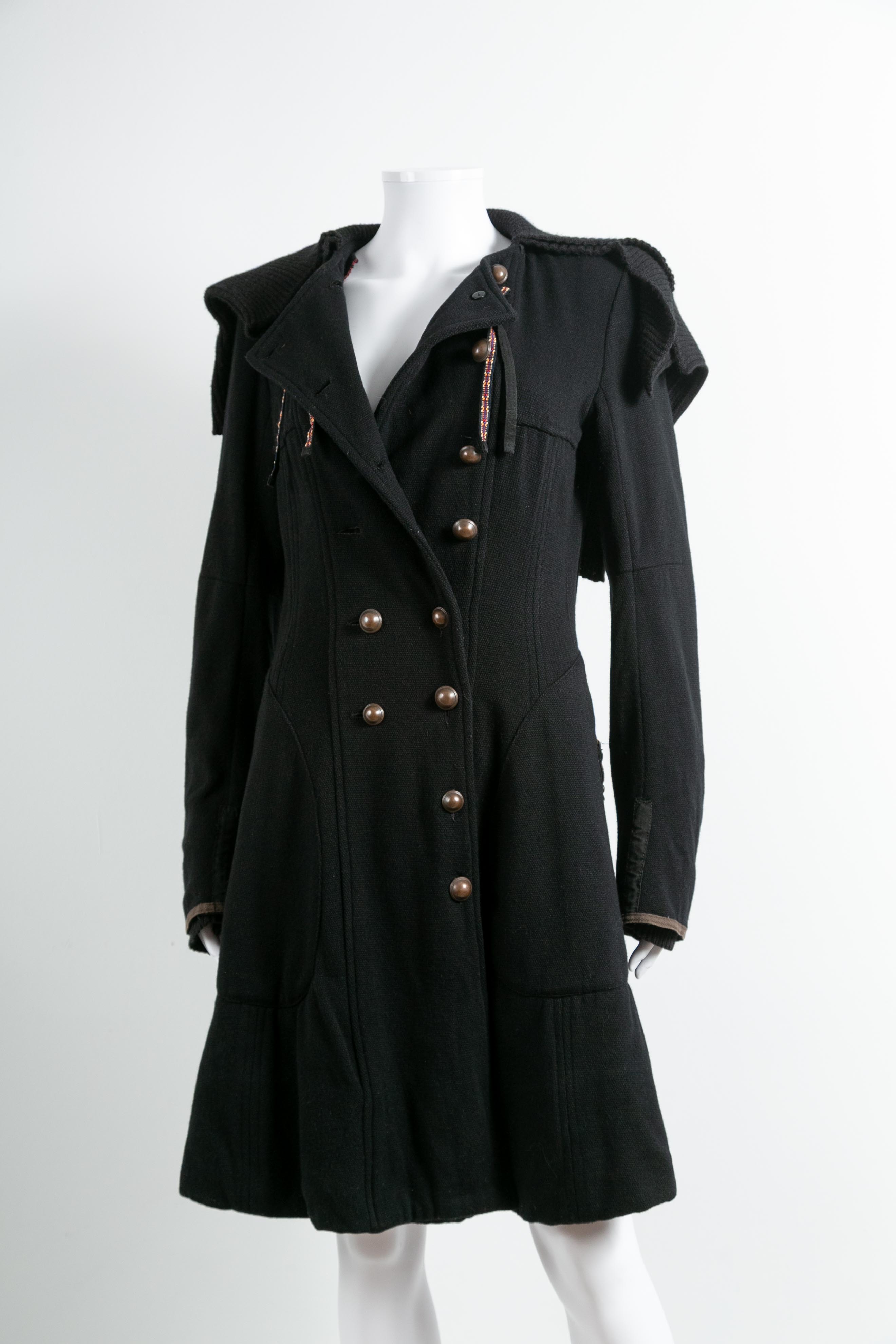 WOOL SCARFED COAT