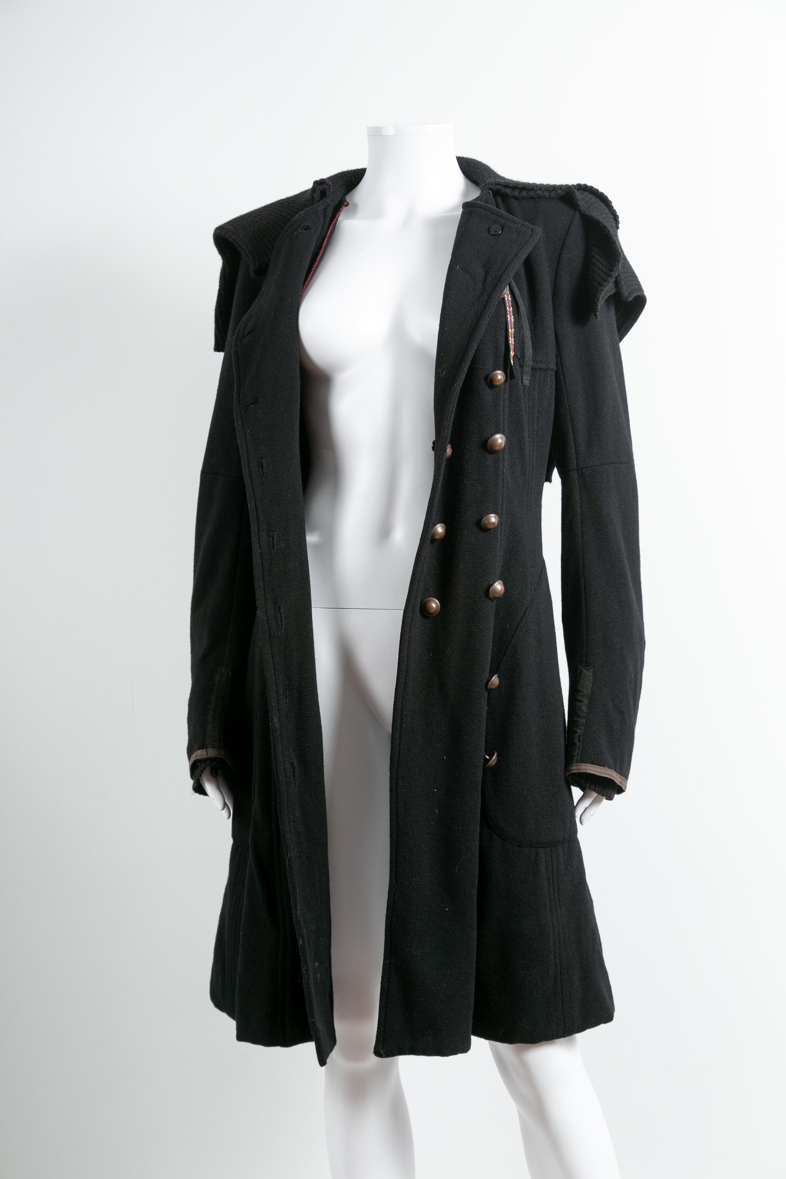 WOOL SCARFED COAT