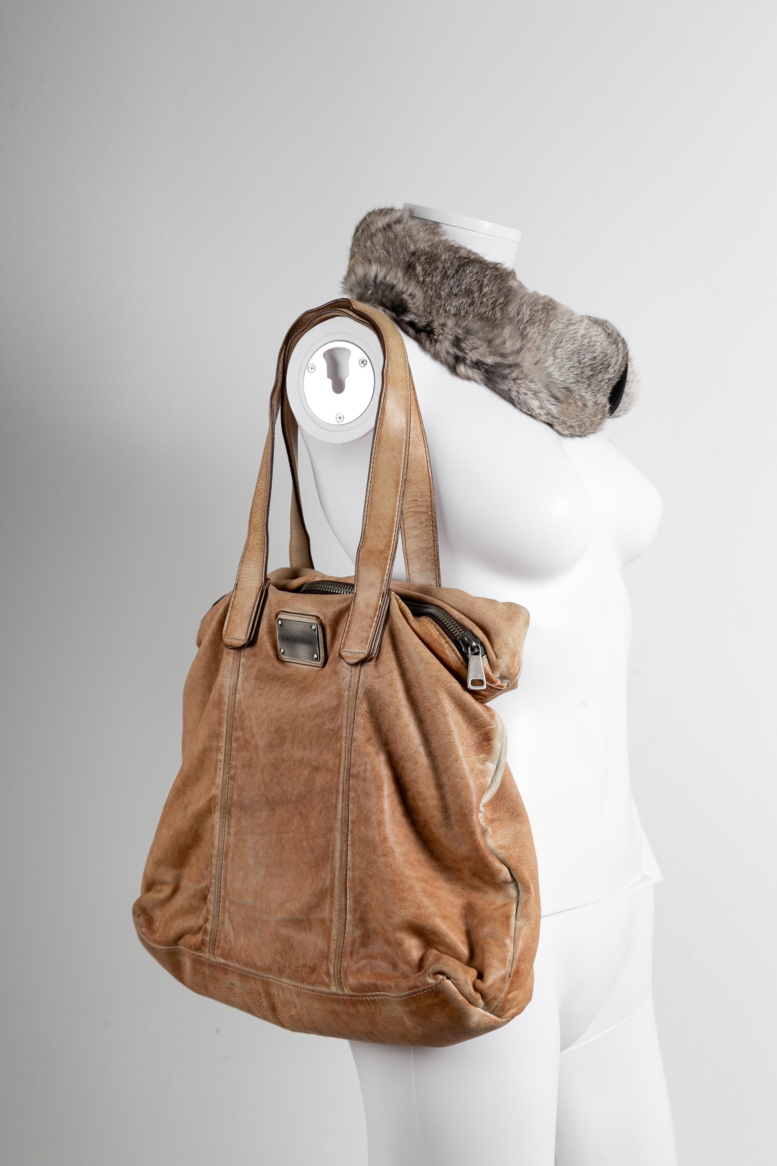 00S WASHED LEATHER TOTEBAG
