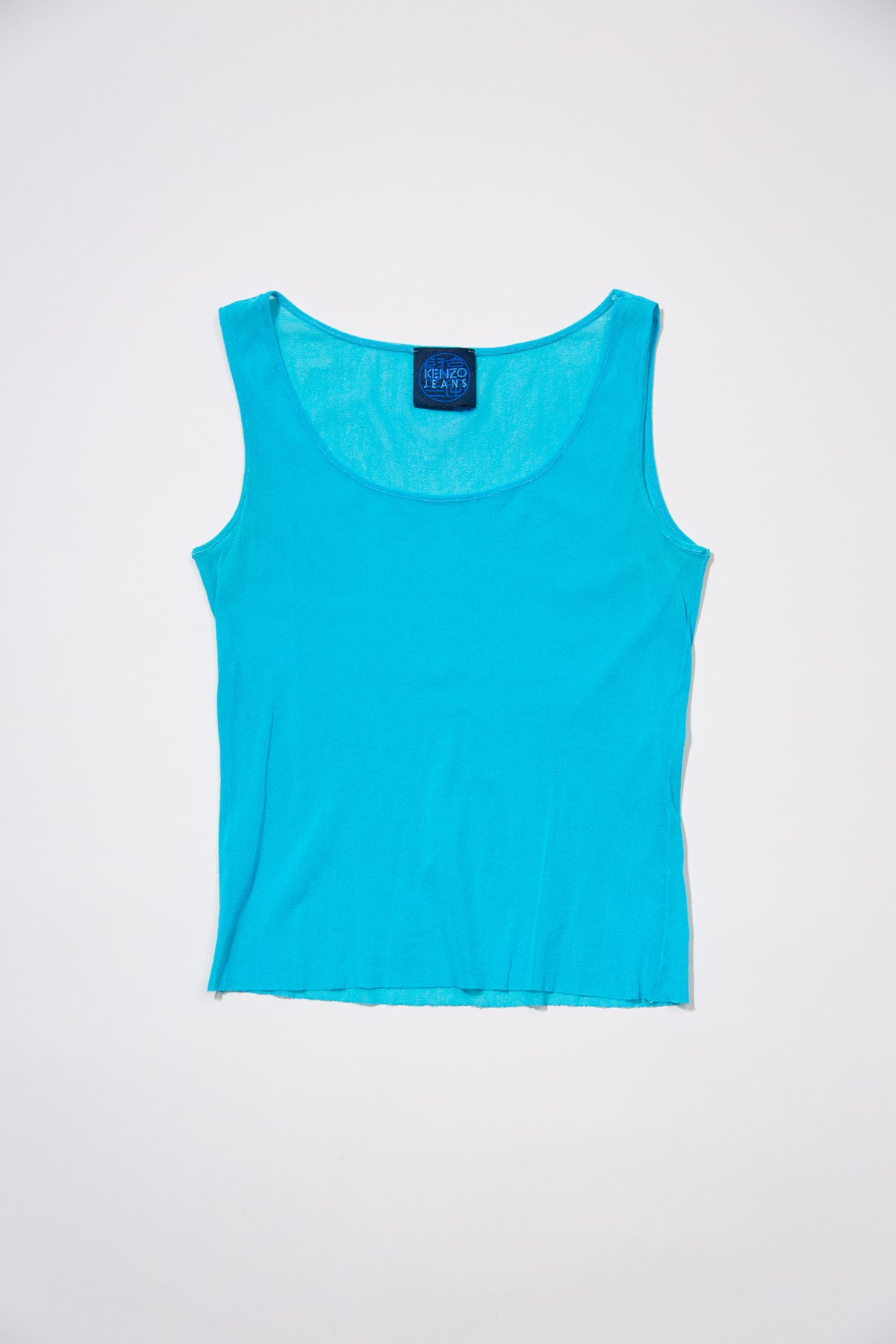 KENZO TURQUOISE SHEER TANK TOP