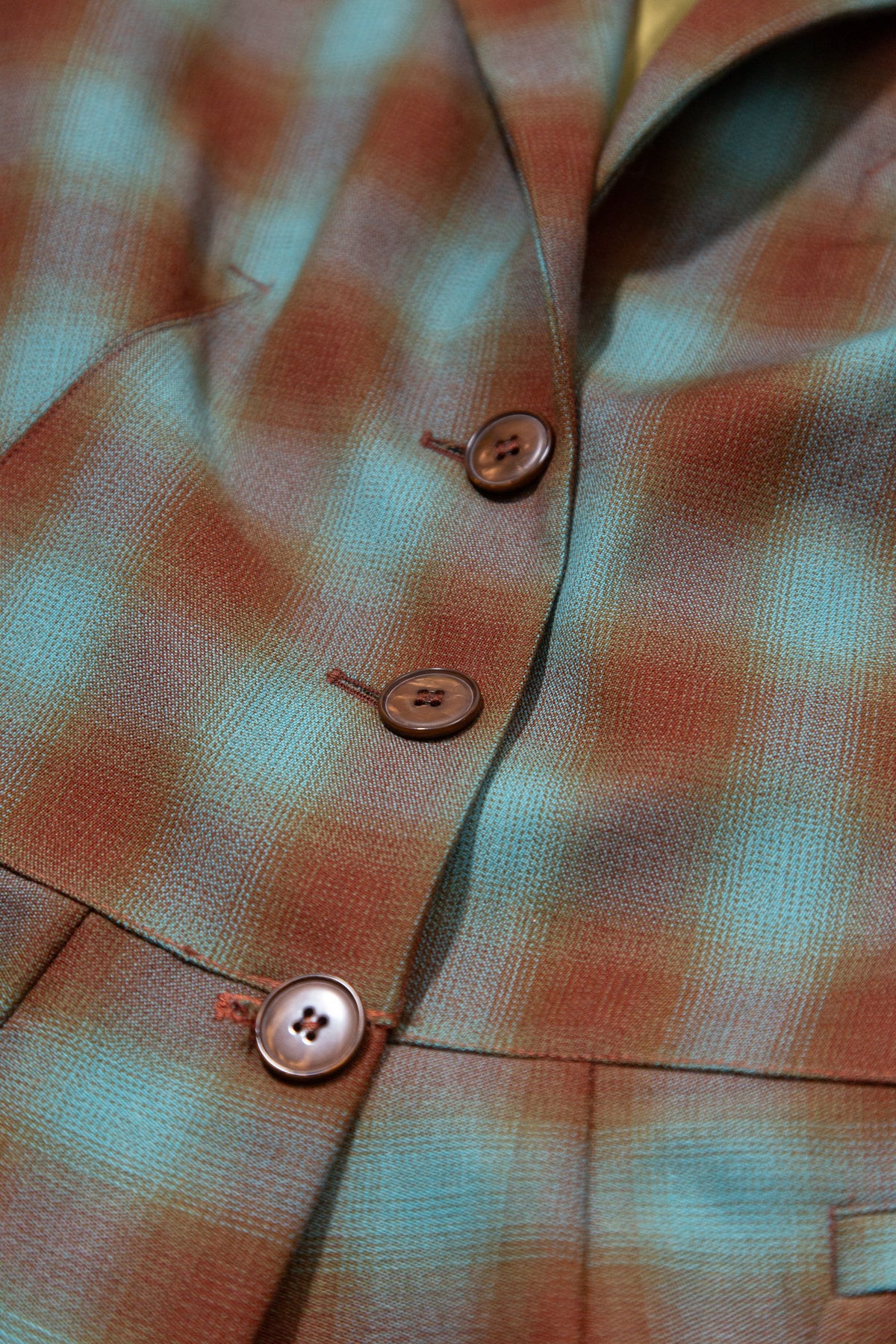 JEAN PAUL GAULTIER FW1991 RUST PLAID BLAZER
