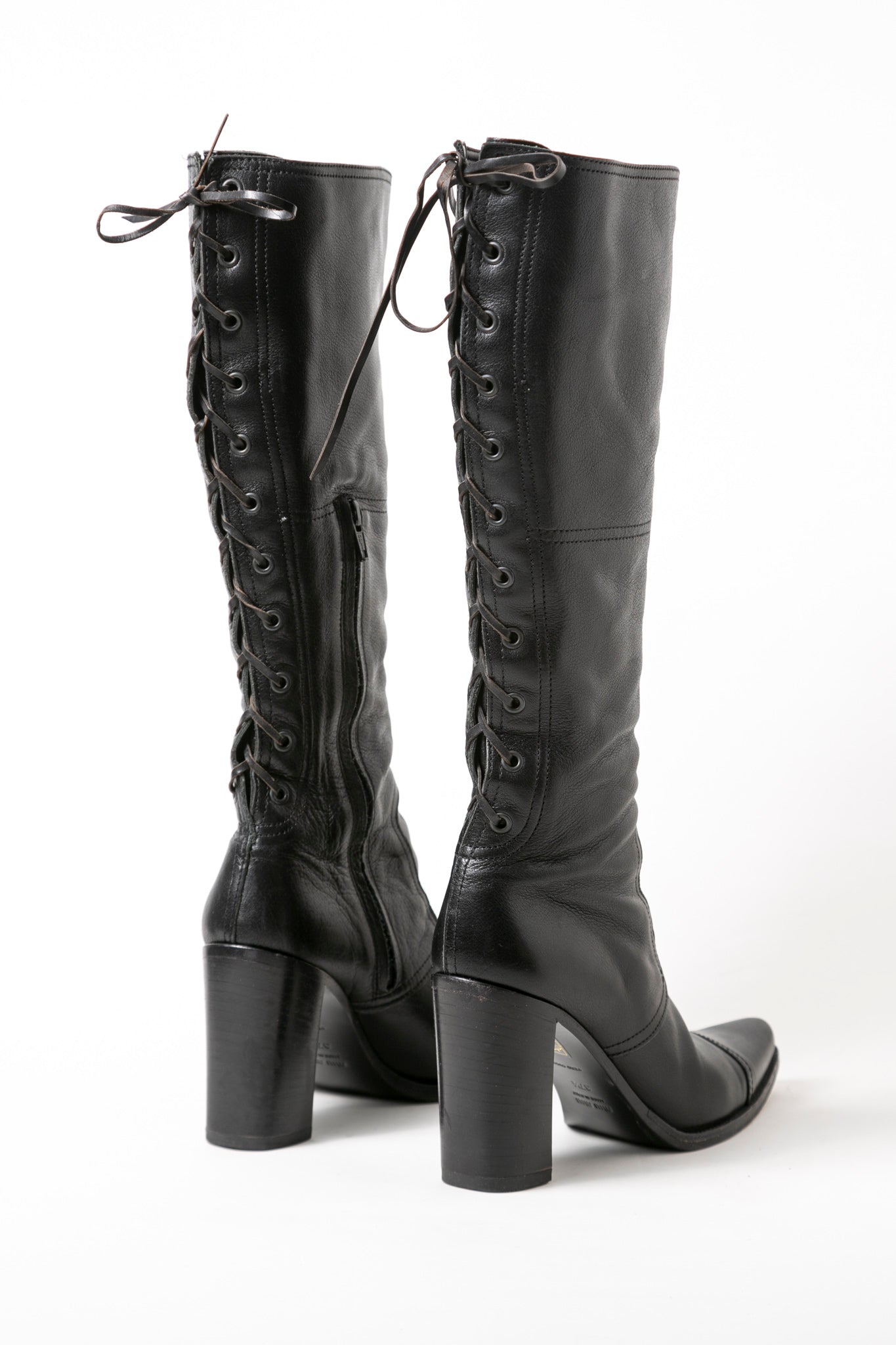 Lace-up Knee Boots