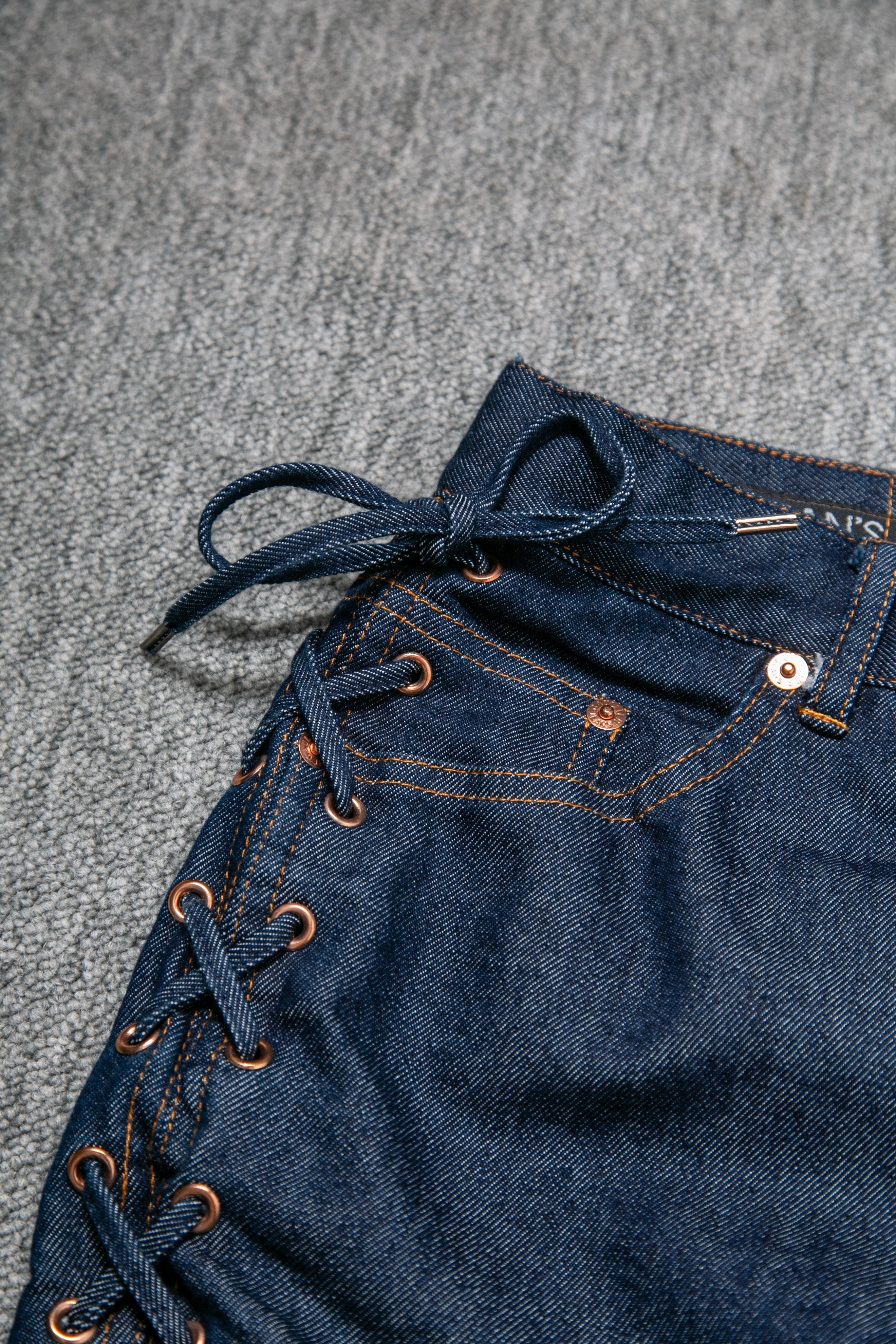 1990 LACE UP SIDES DENIM