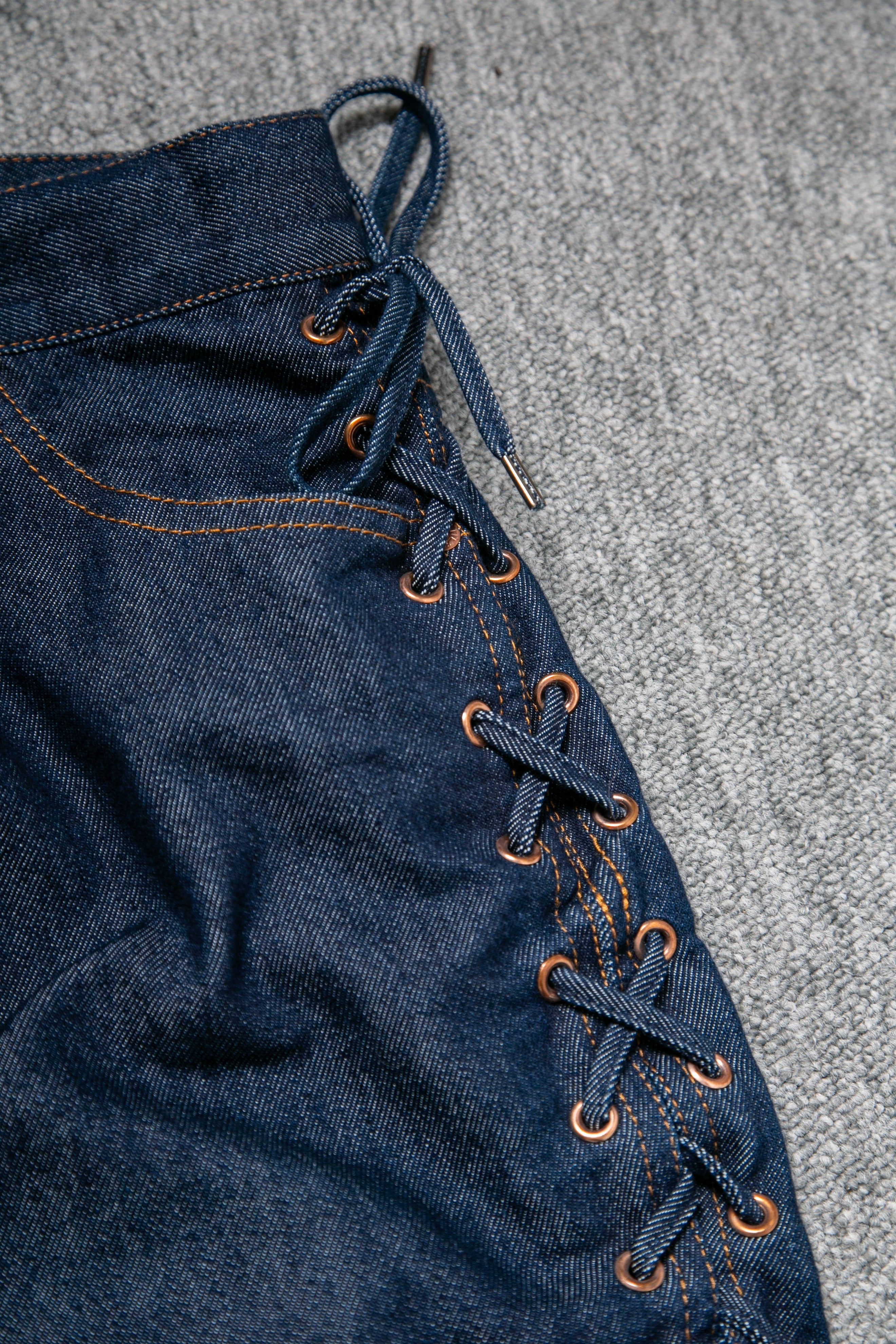 1990 LACE UP SIDES DENIM