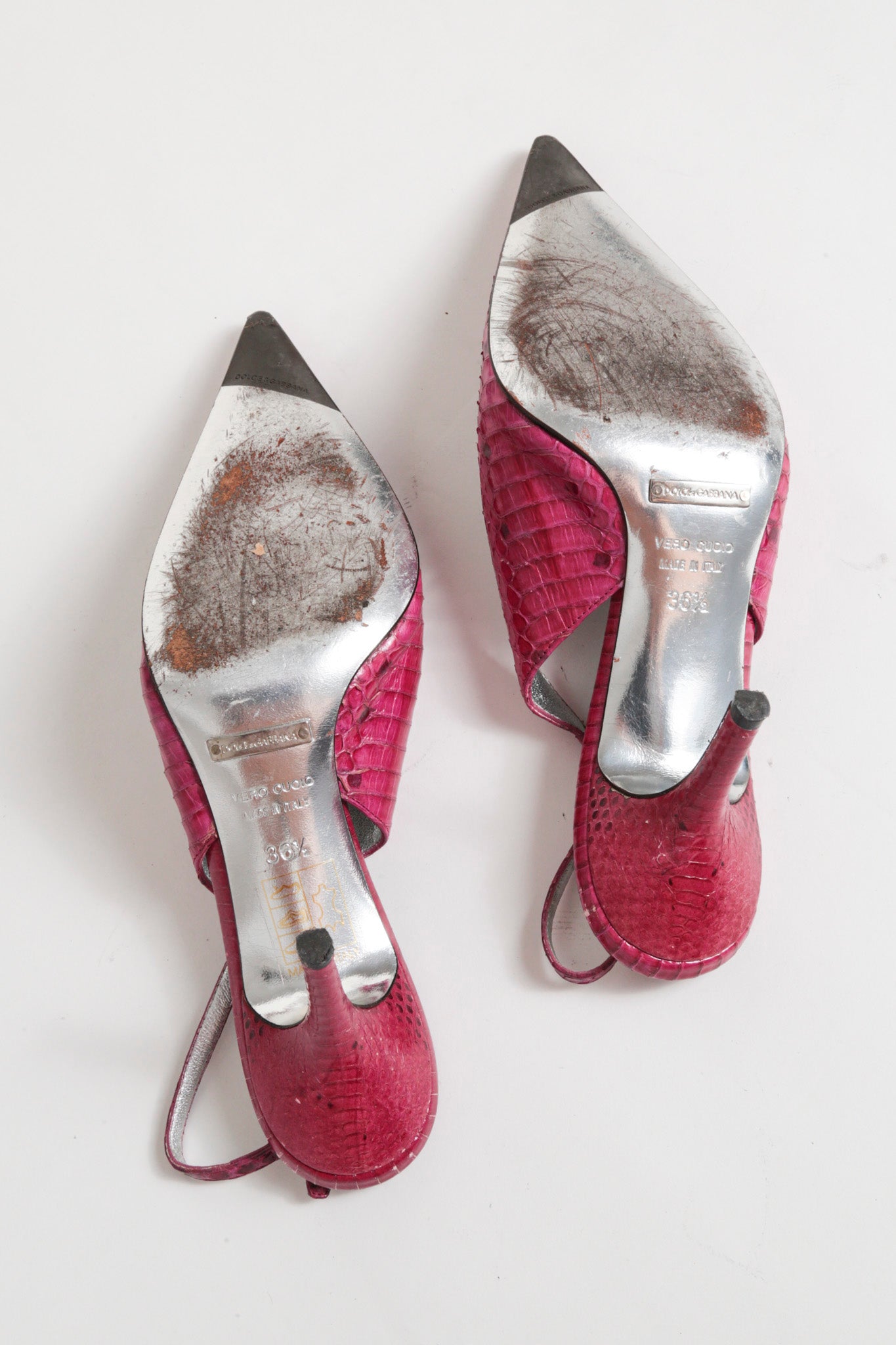 D&G Hot Pink Snake Heels