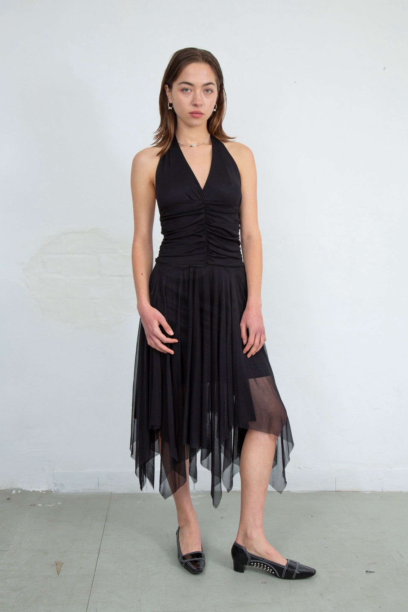 Mesh Ruched Dress