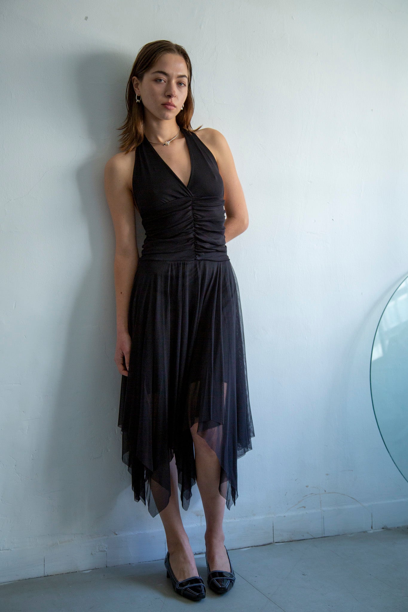 Mesh Ruched Dress