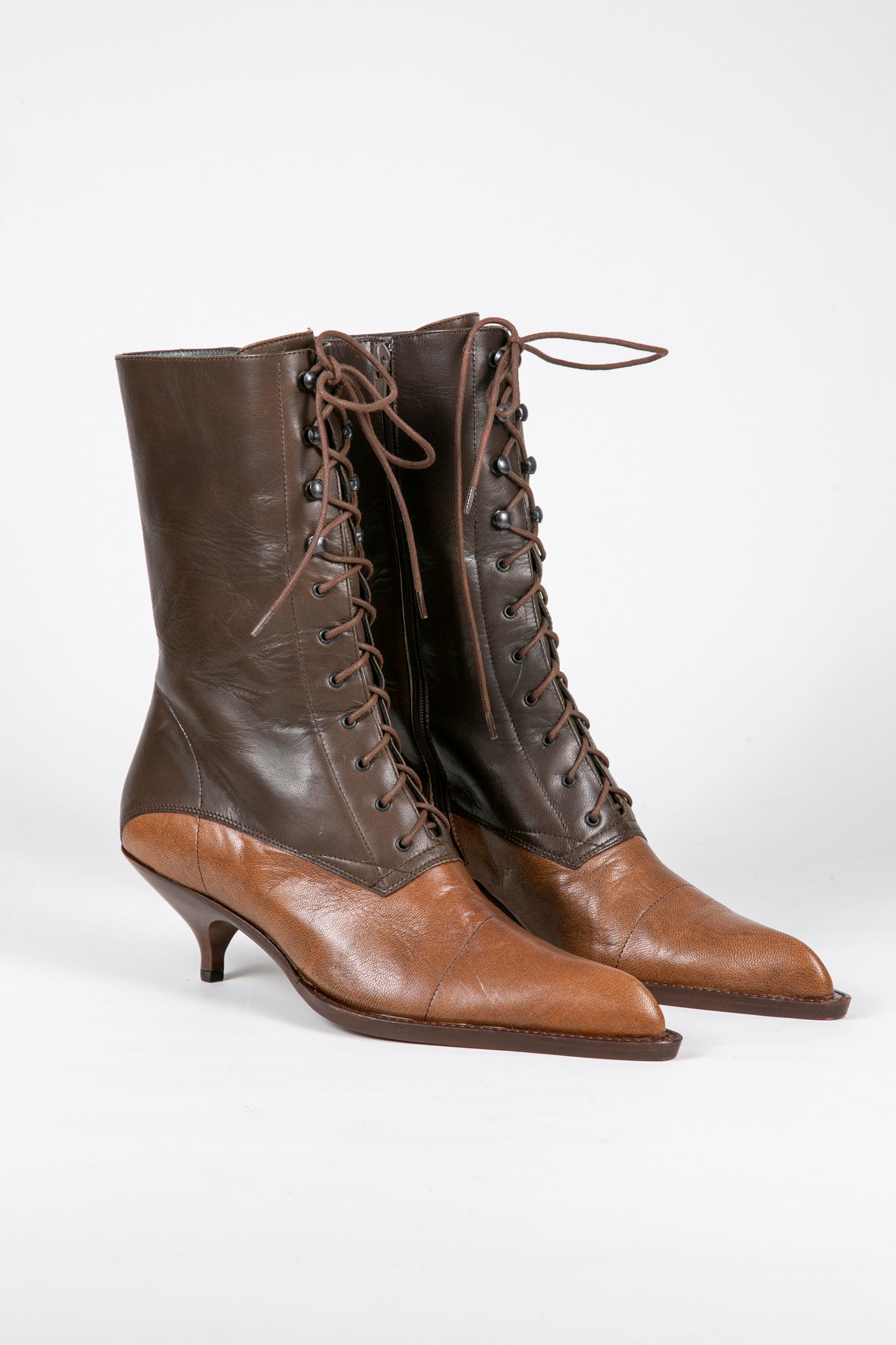 FW 2001 VICTORIAN LACE-UP BOOTS