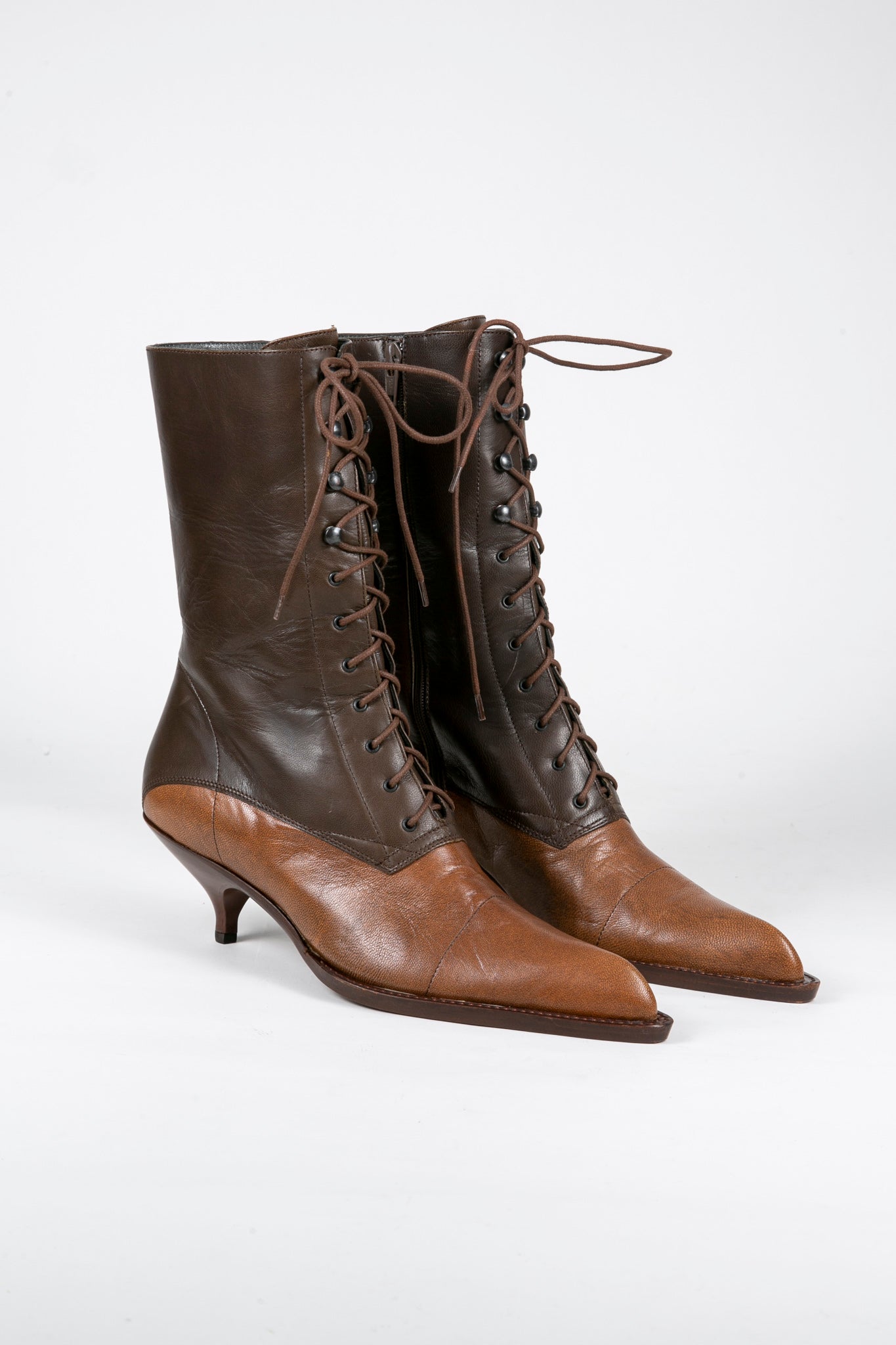 FW 2001 VICTORIAN LACE-UP BOOTS