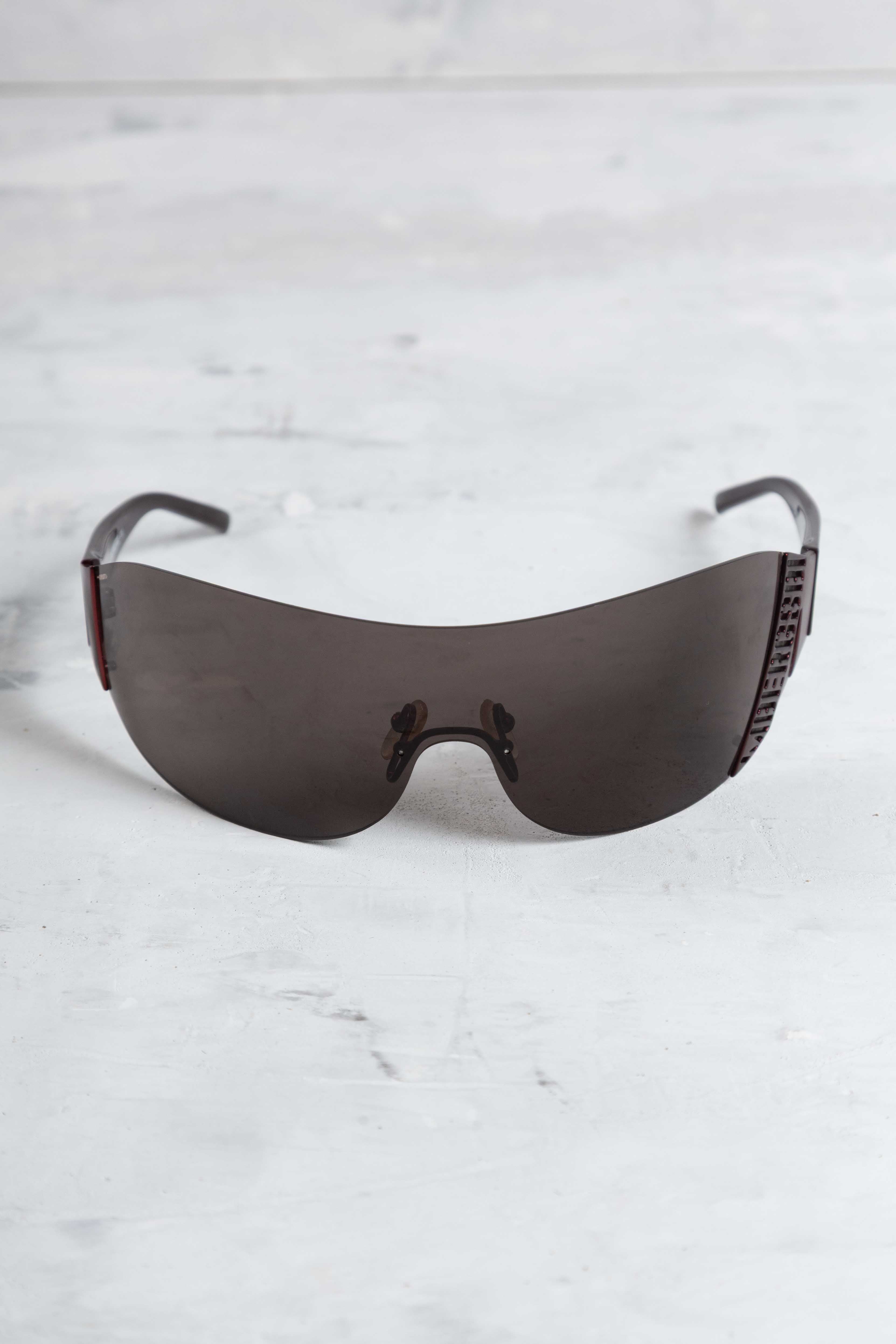 BRONZE MIRROR SHIELD SUNGLASSES