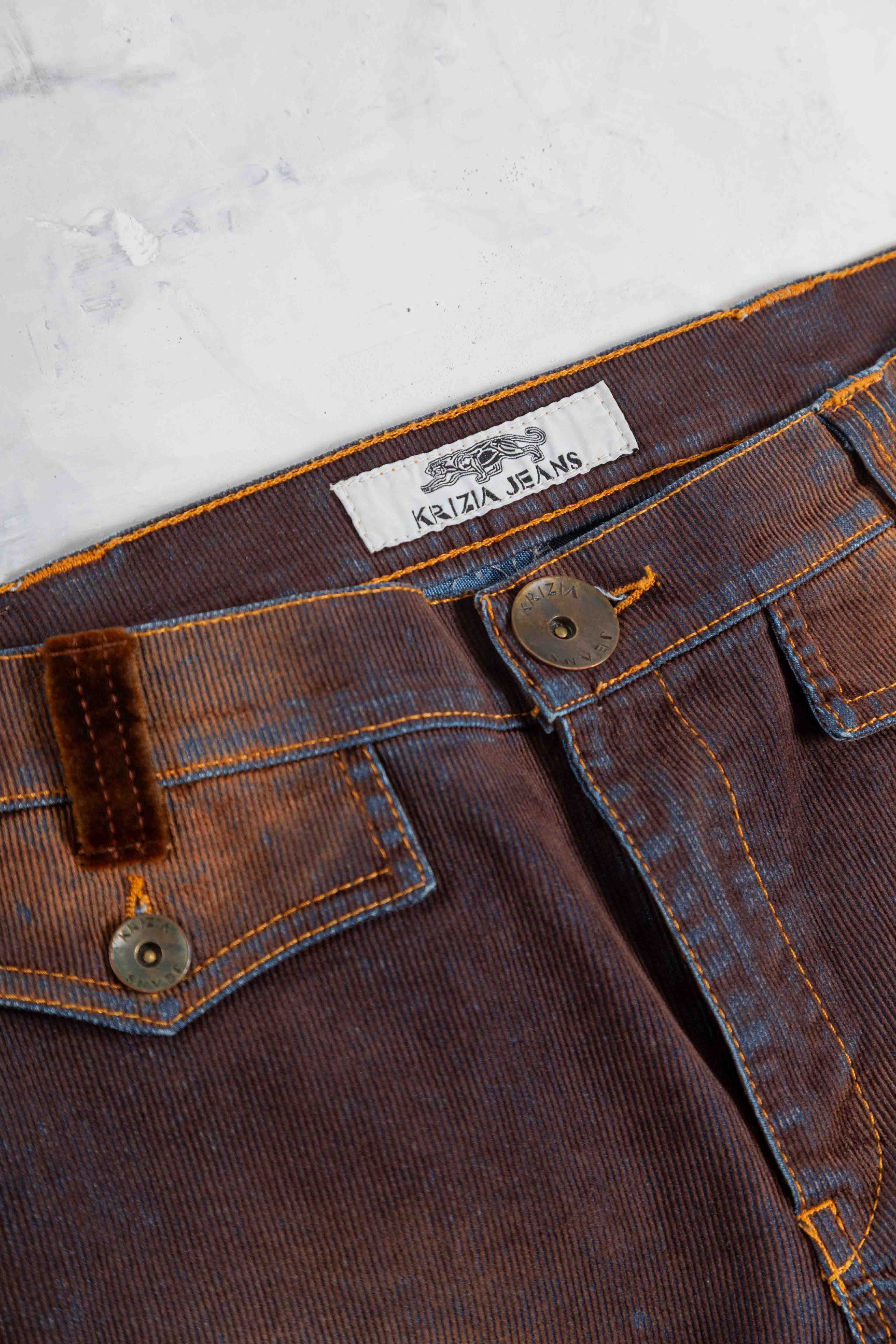 WASHED RUSTY VELVET PANTS