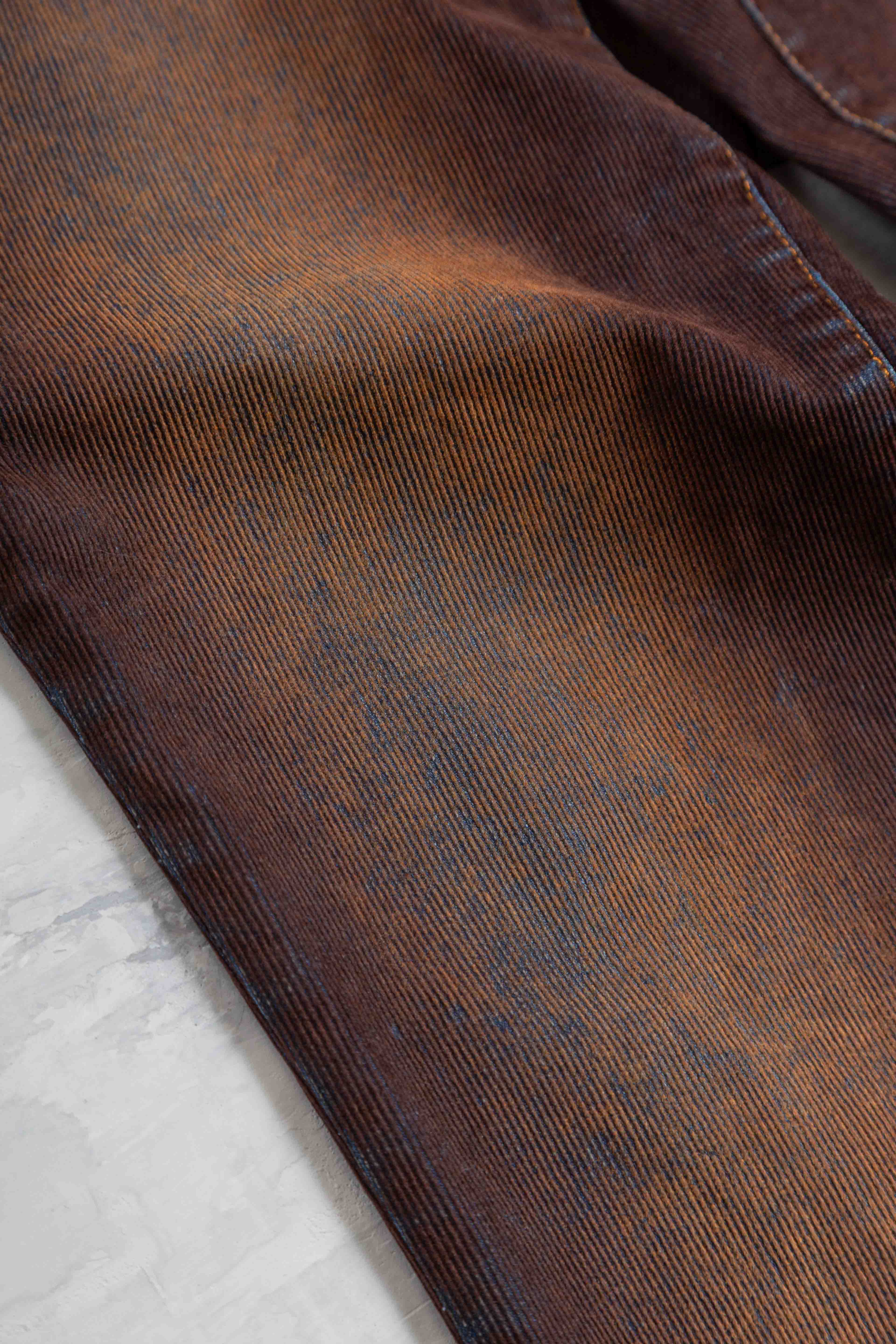 WASHED RUSTY VELVET PANTS