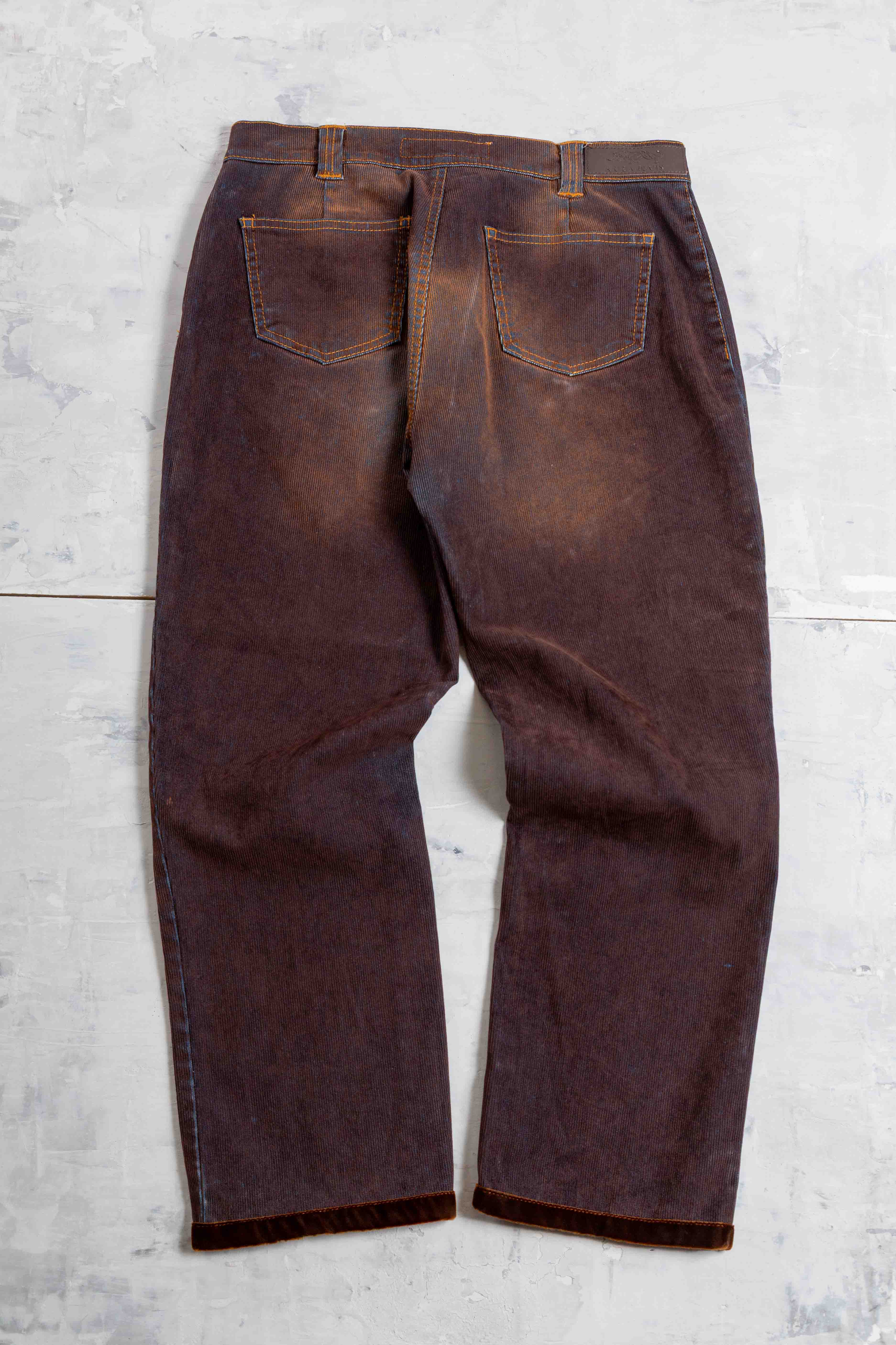 WASHED RUSTY VELVET PANTS