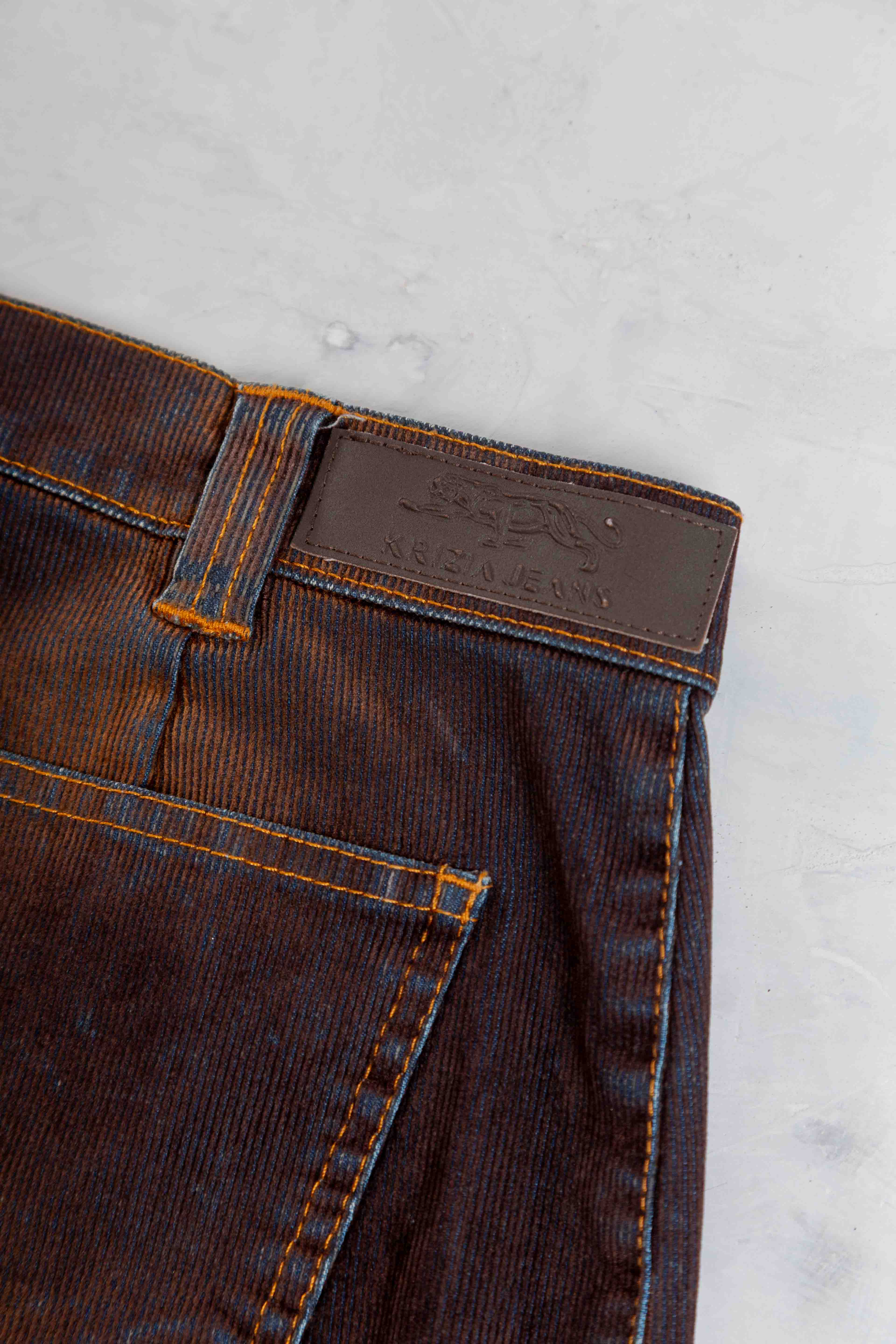 WASHED RUSTY VELVET PANTS