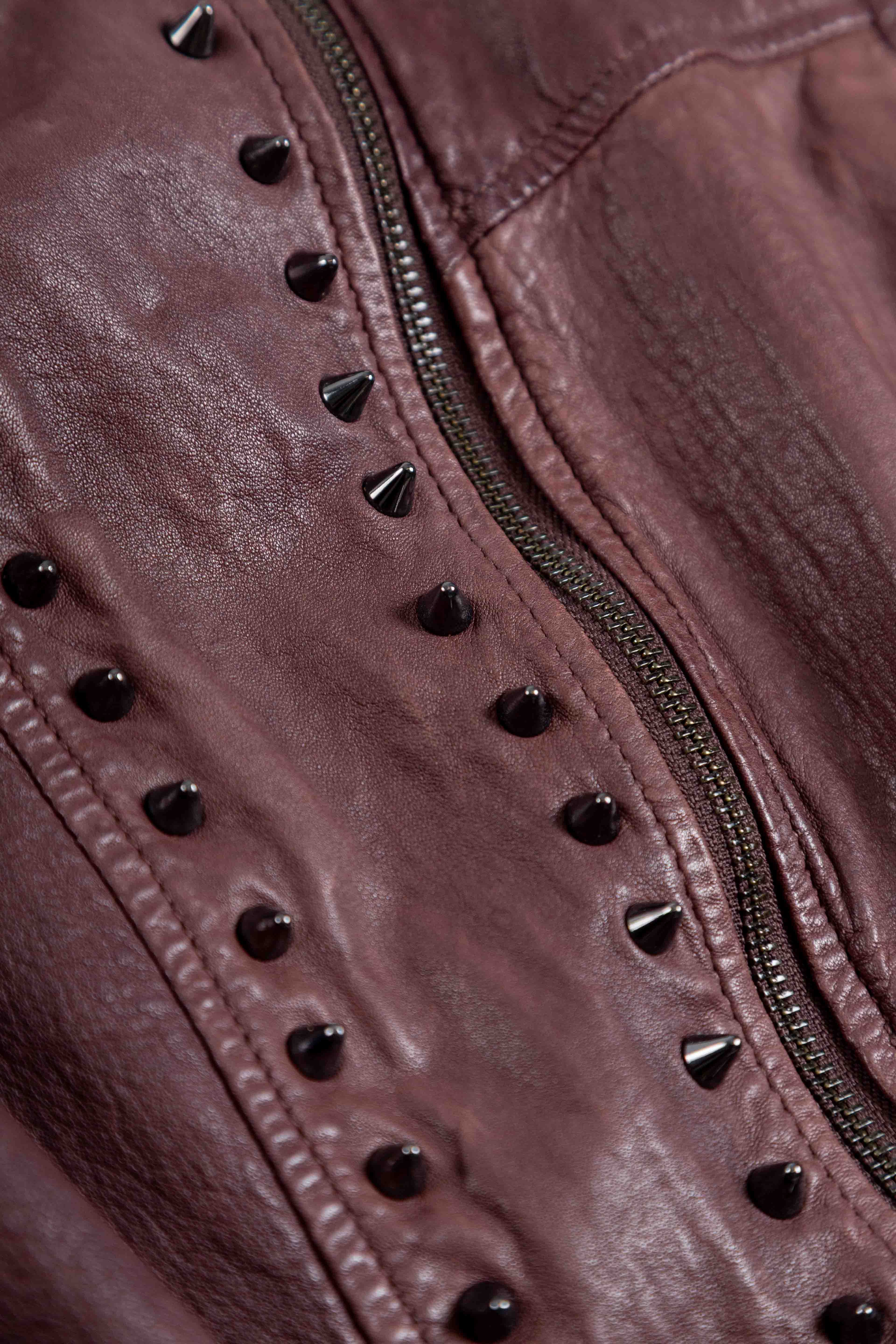 LEATHER STUDDED JACKET