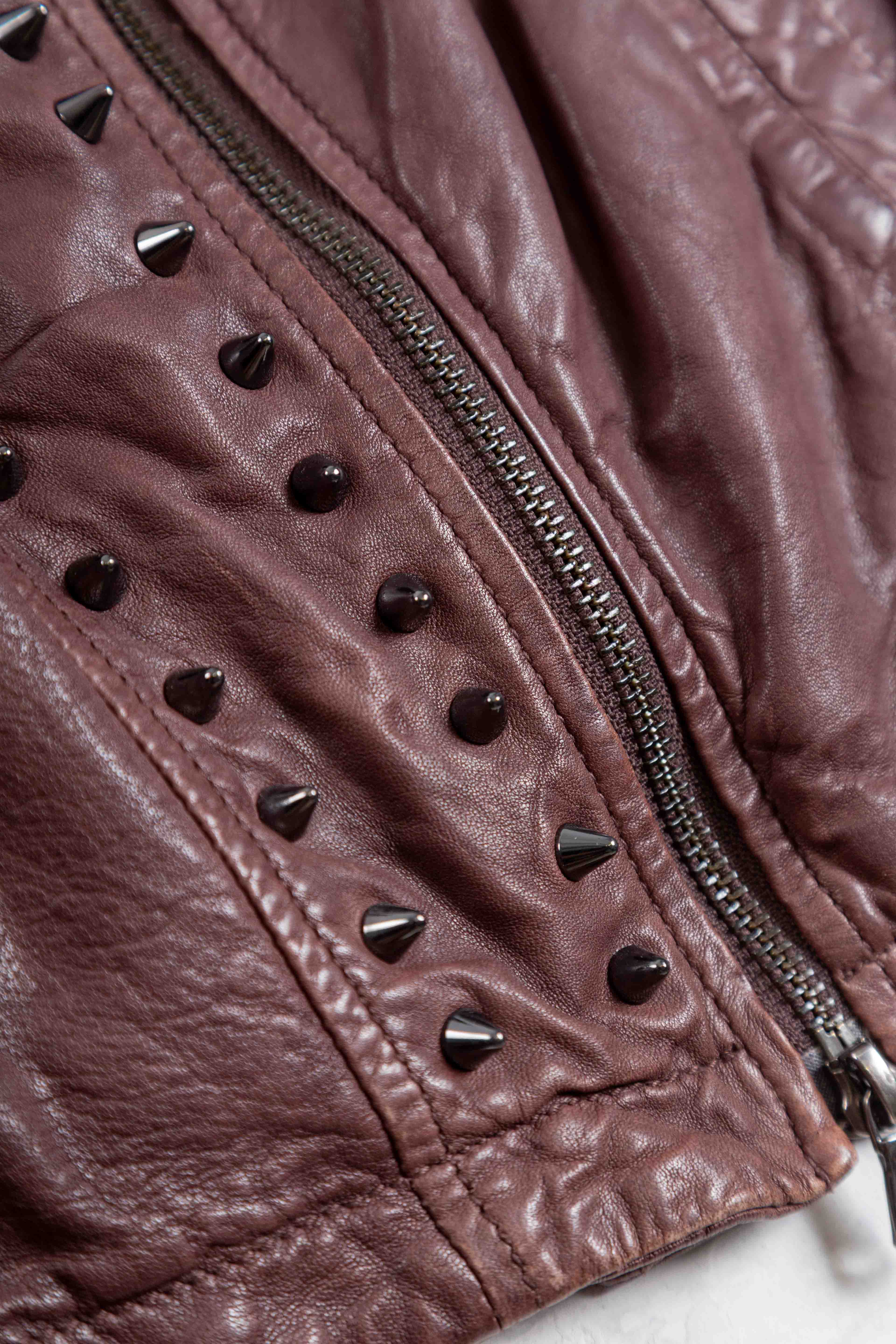 LEATHER STUDDED JACKET