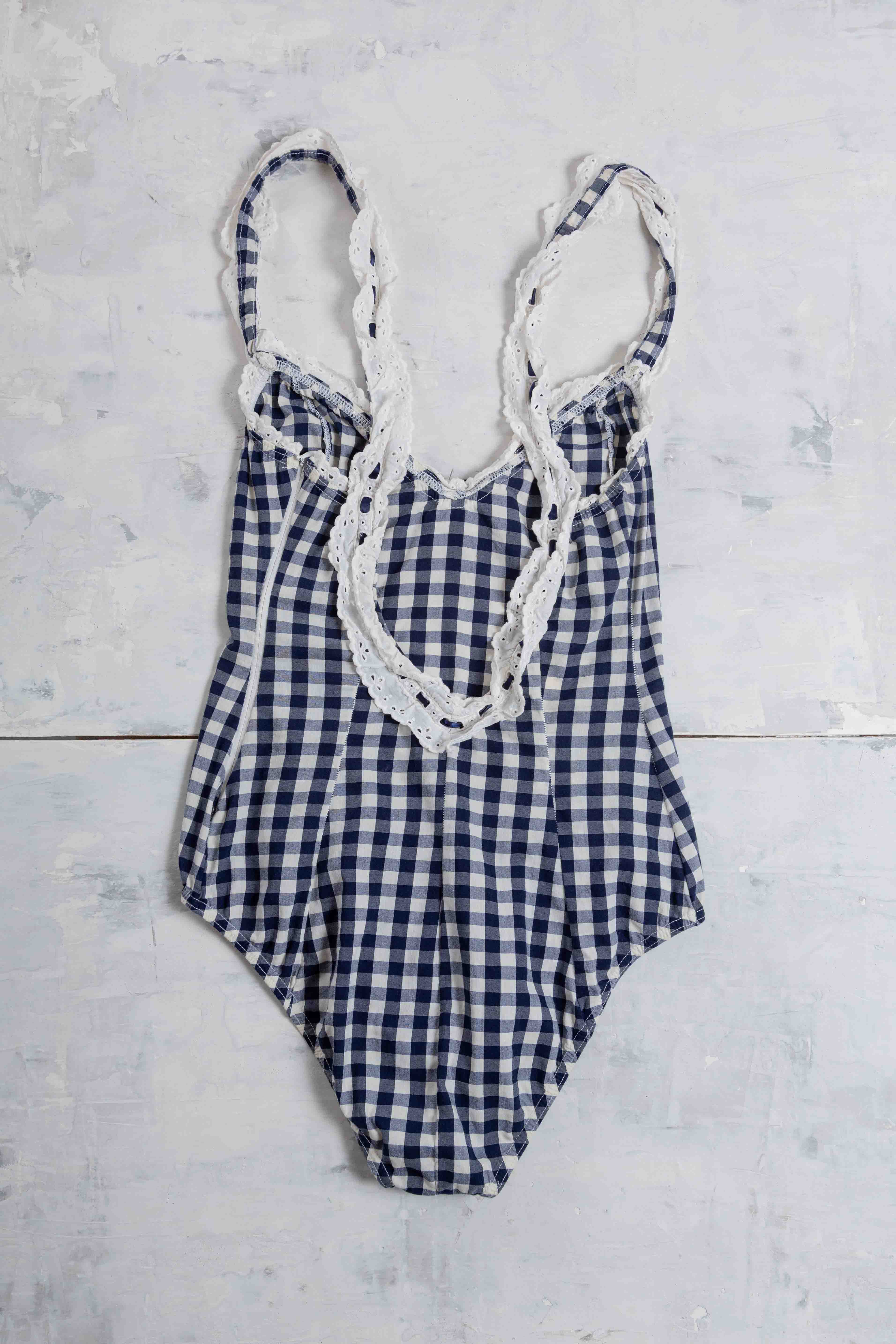 EARLY 90S GINGHAM PRINTED LEOTARD