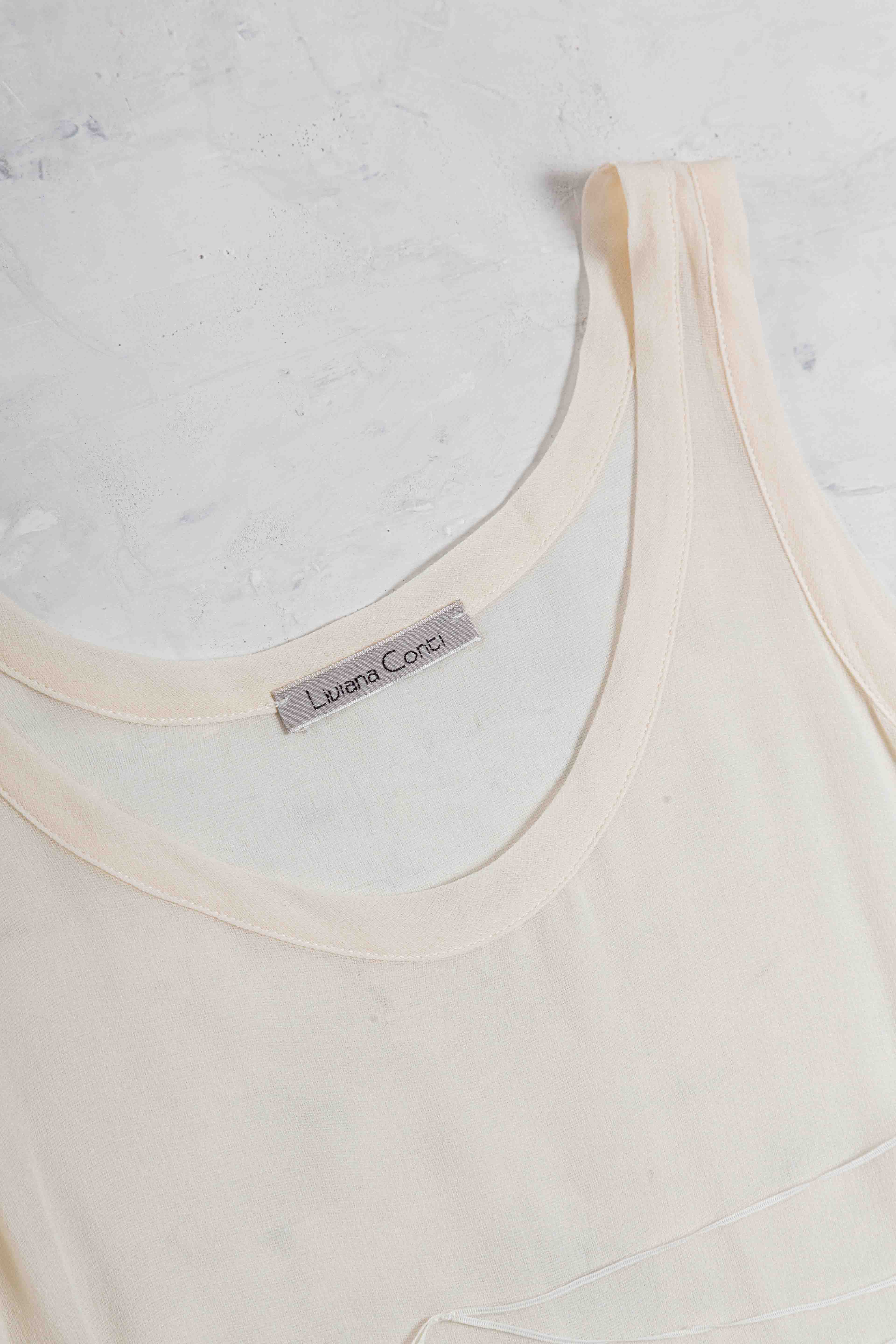 SHEER NET SILK TOP