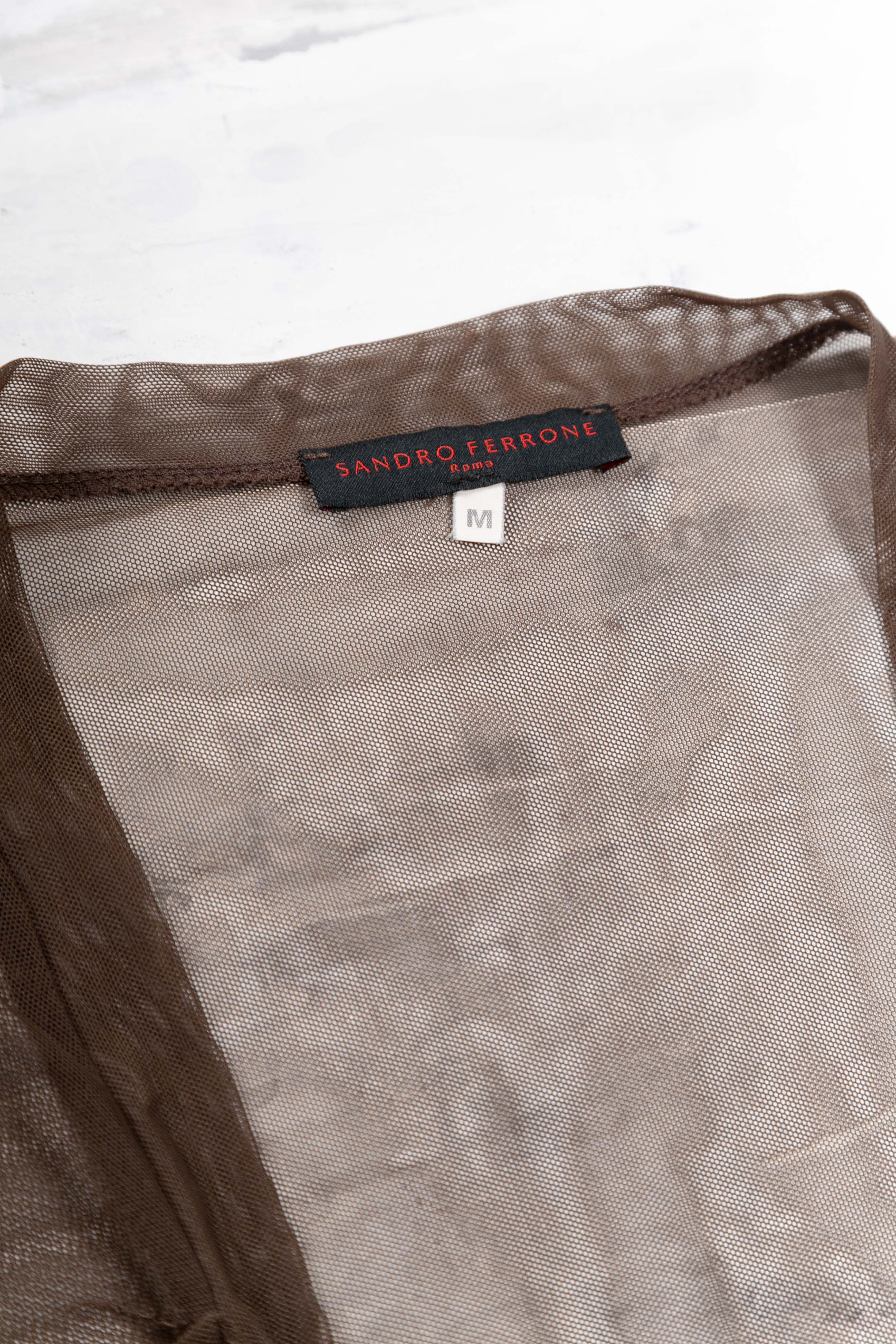 BROWN LAYERED SHRUG