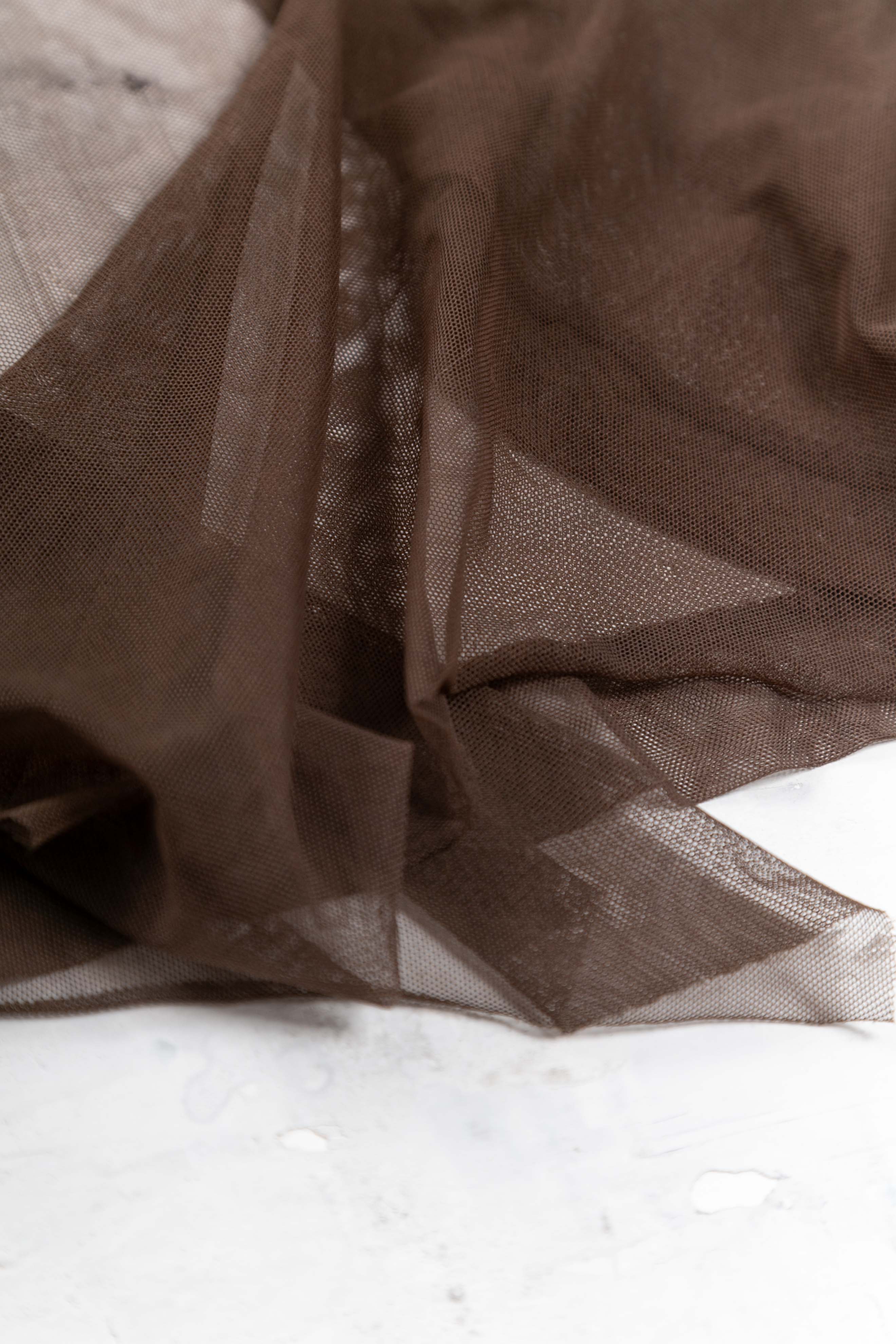 BROWN LAYERED SHRUG