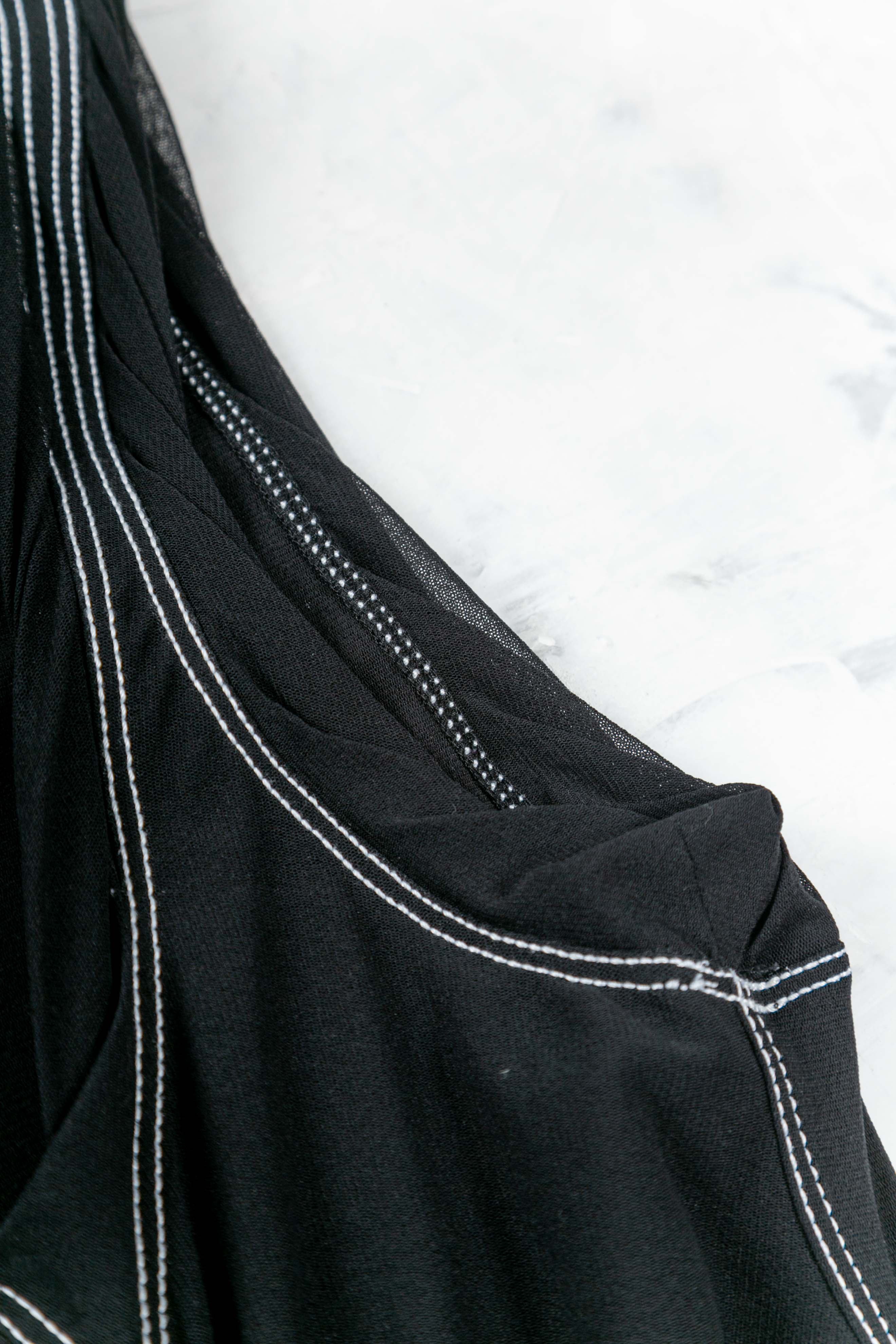 RUCHED LACED MESH DRESS