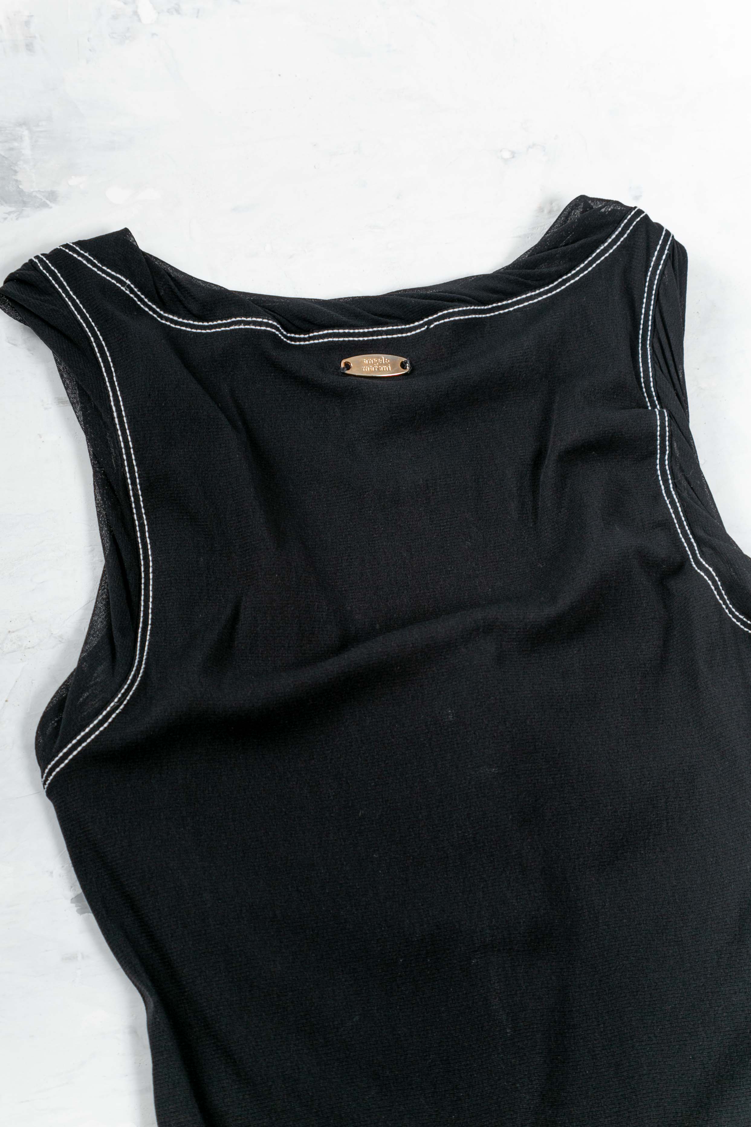 RUCHED LACED MESH DRESS