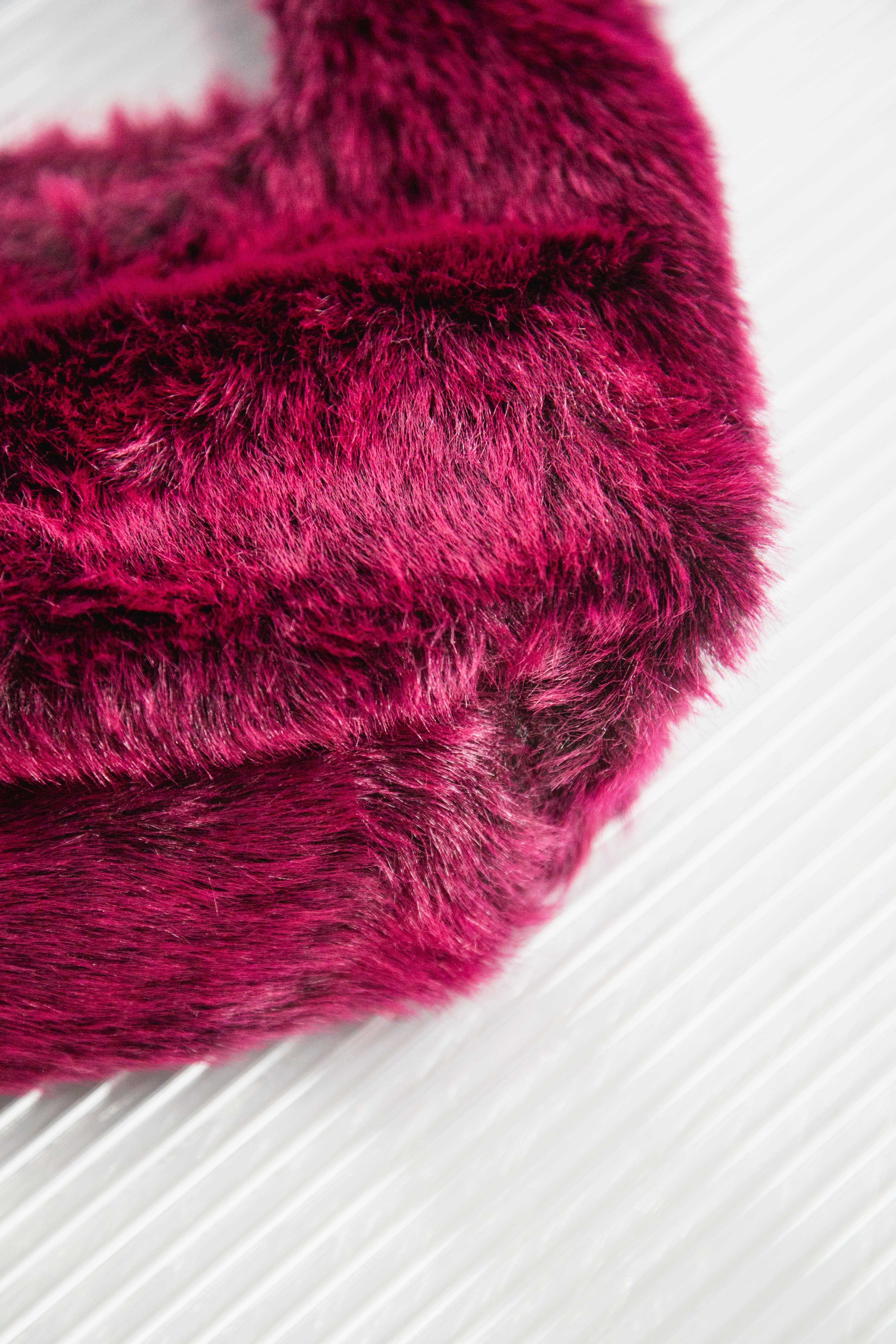 REVERSIBLE PINK FUR BAG