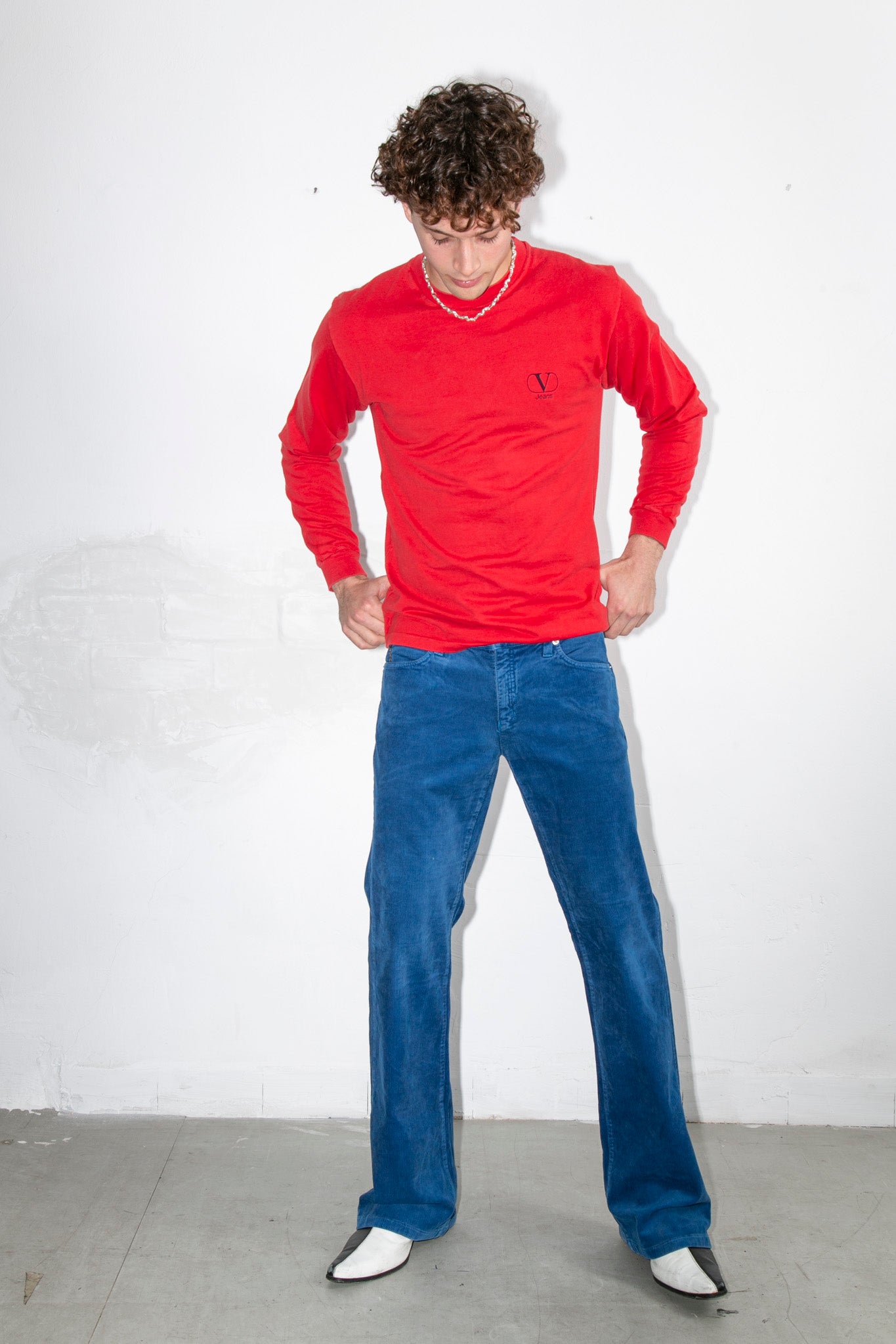 Armani Blue Corduroy Pants