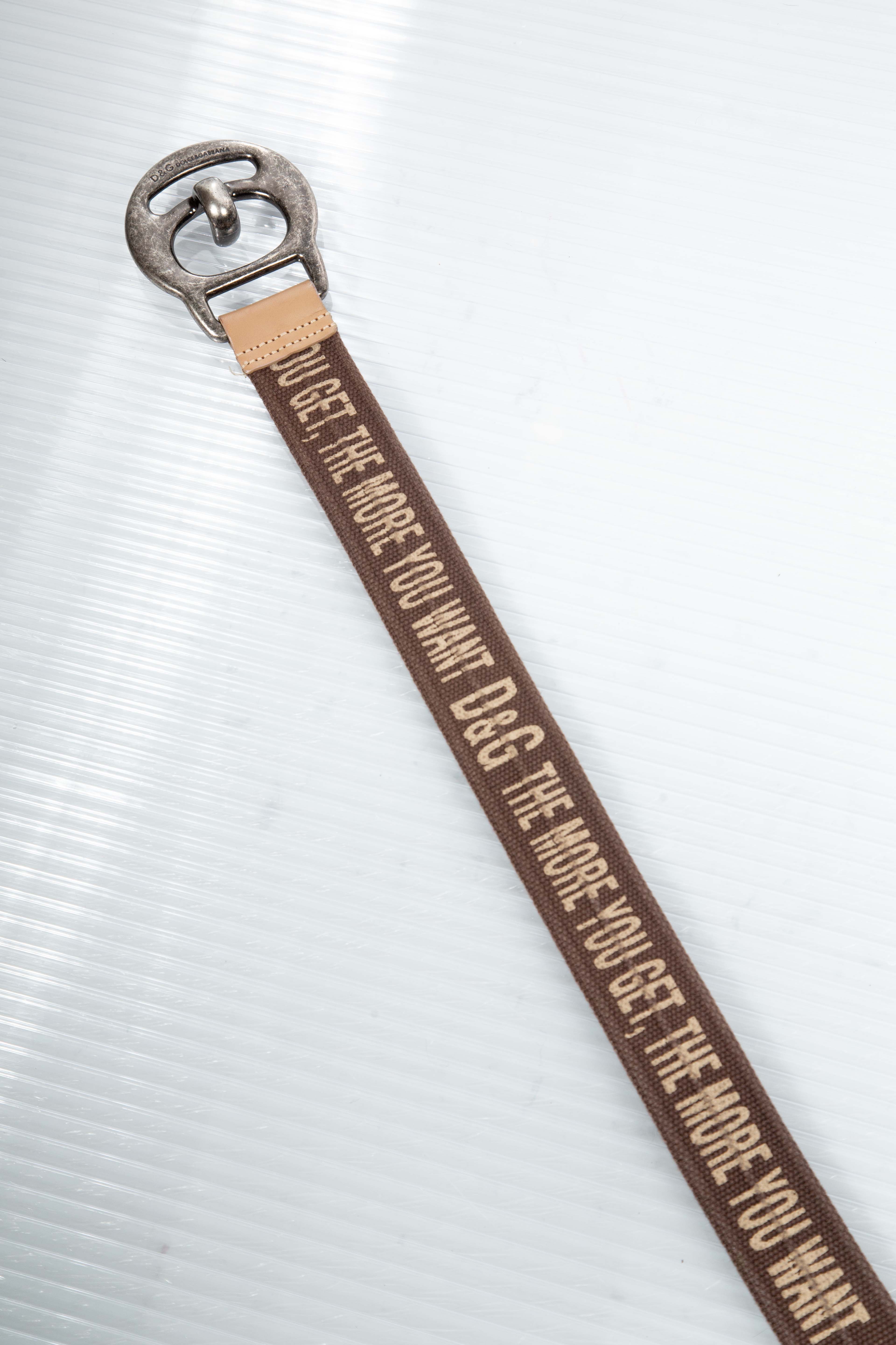 00S 'THE MORE YOU WANT' CANVAS BELT