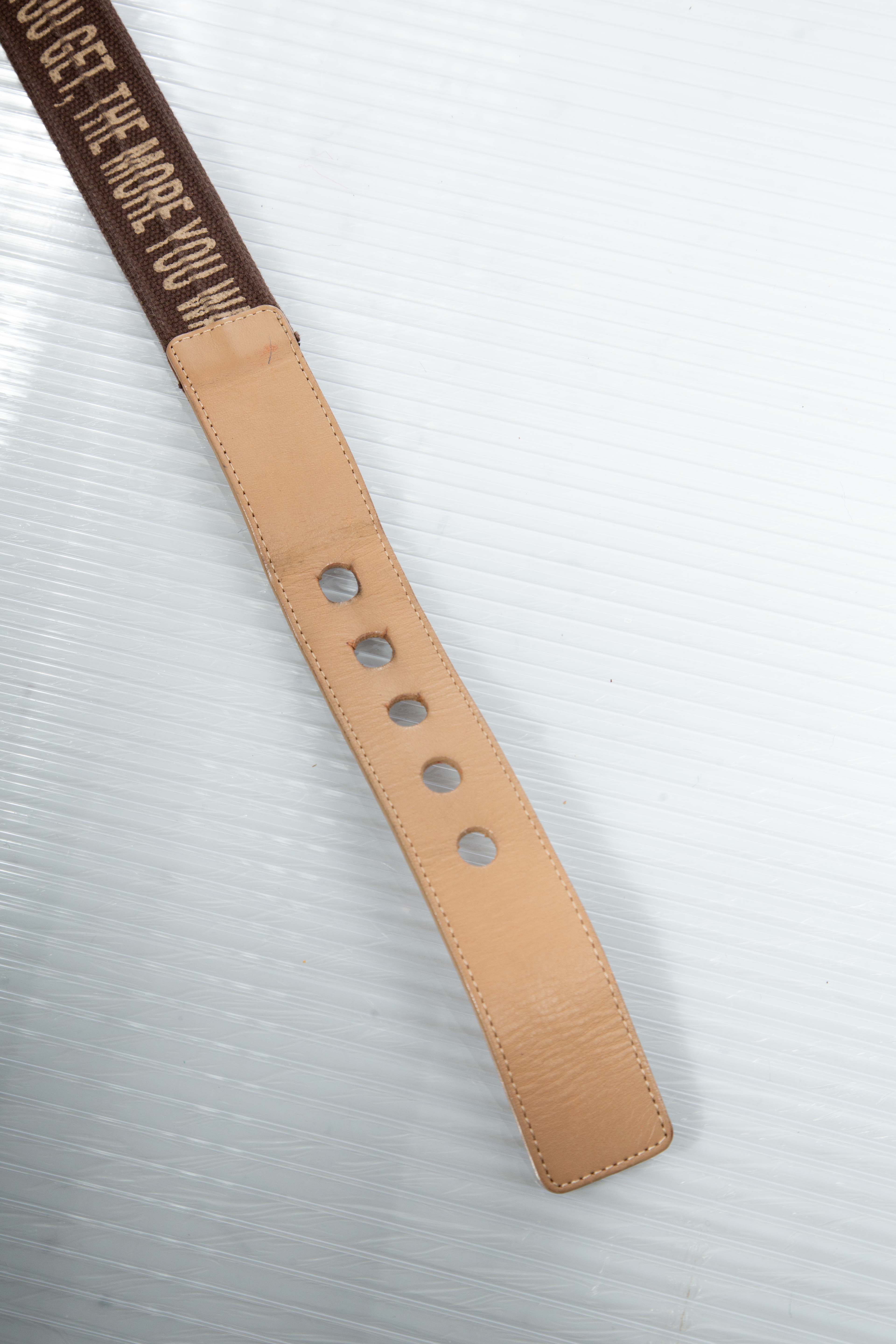 00S 'THE MORE YOU WANT' CANVAS BELT