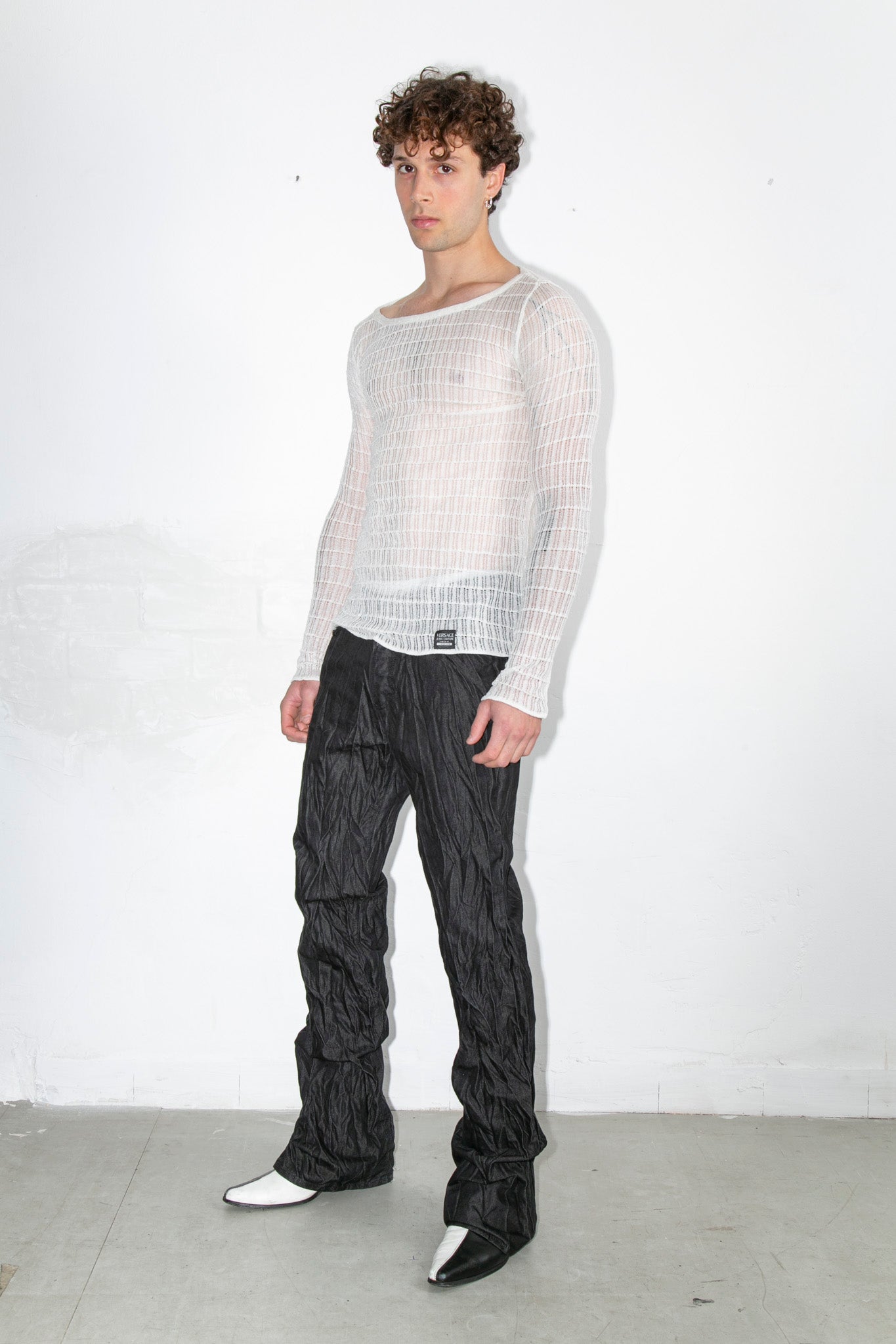 Roberto Cavalli Wrinkled Denim