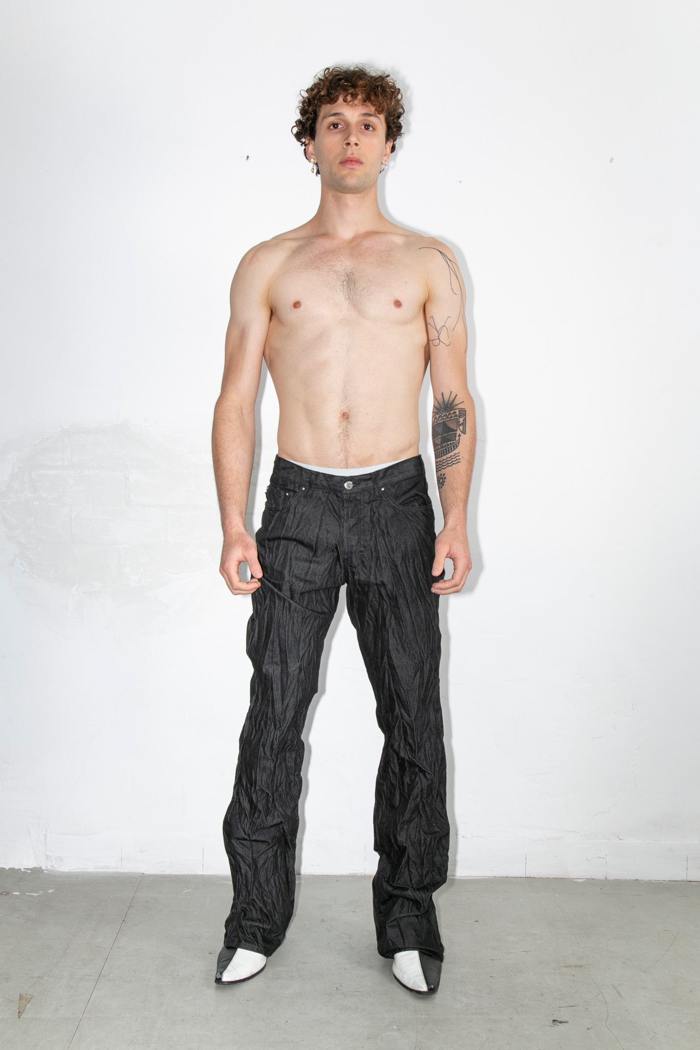 Roberto Cavalli Wrinkled Denim