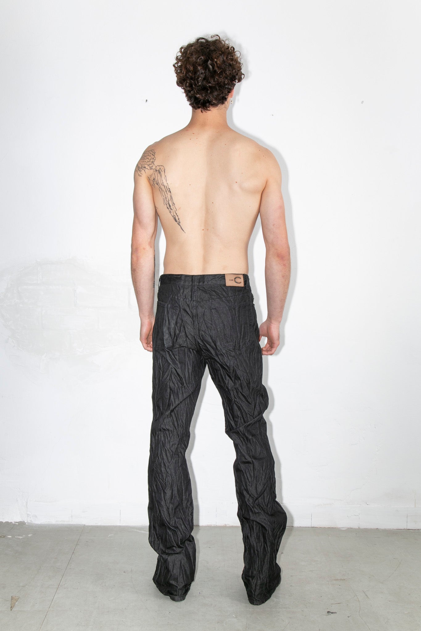 Roberto Cavalli Wrinkled Denim