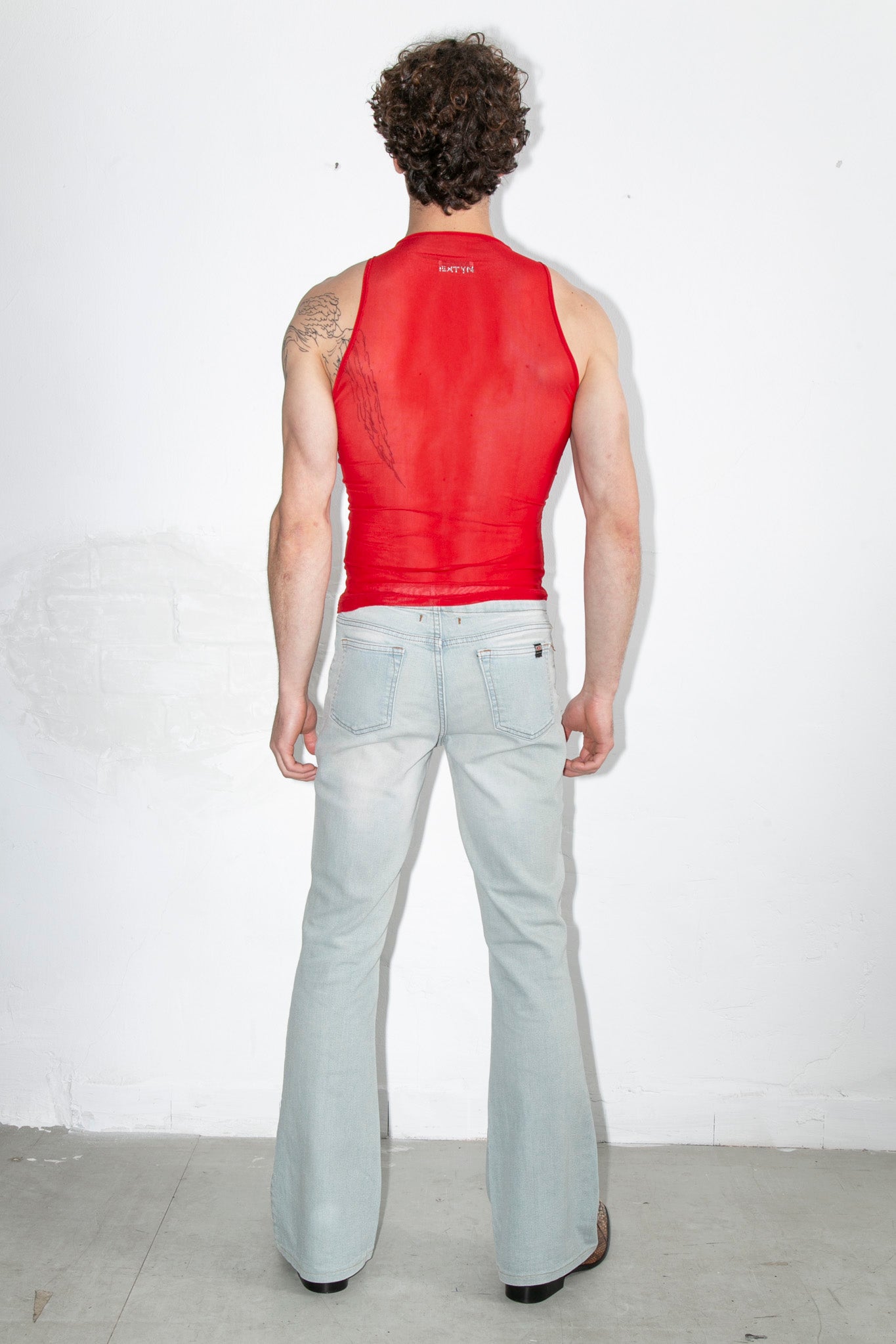 Washed Flared Denim