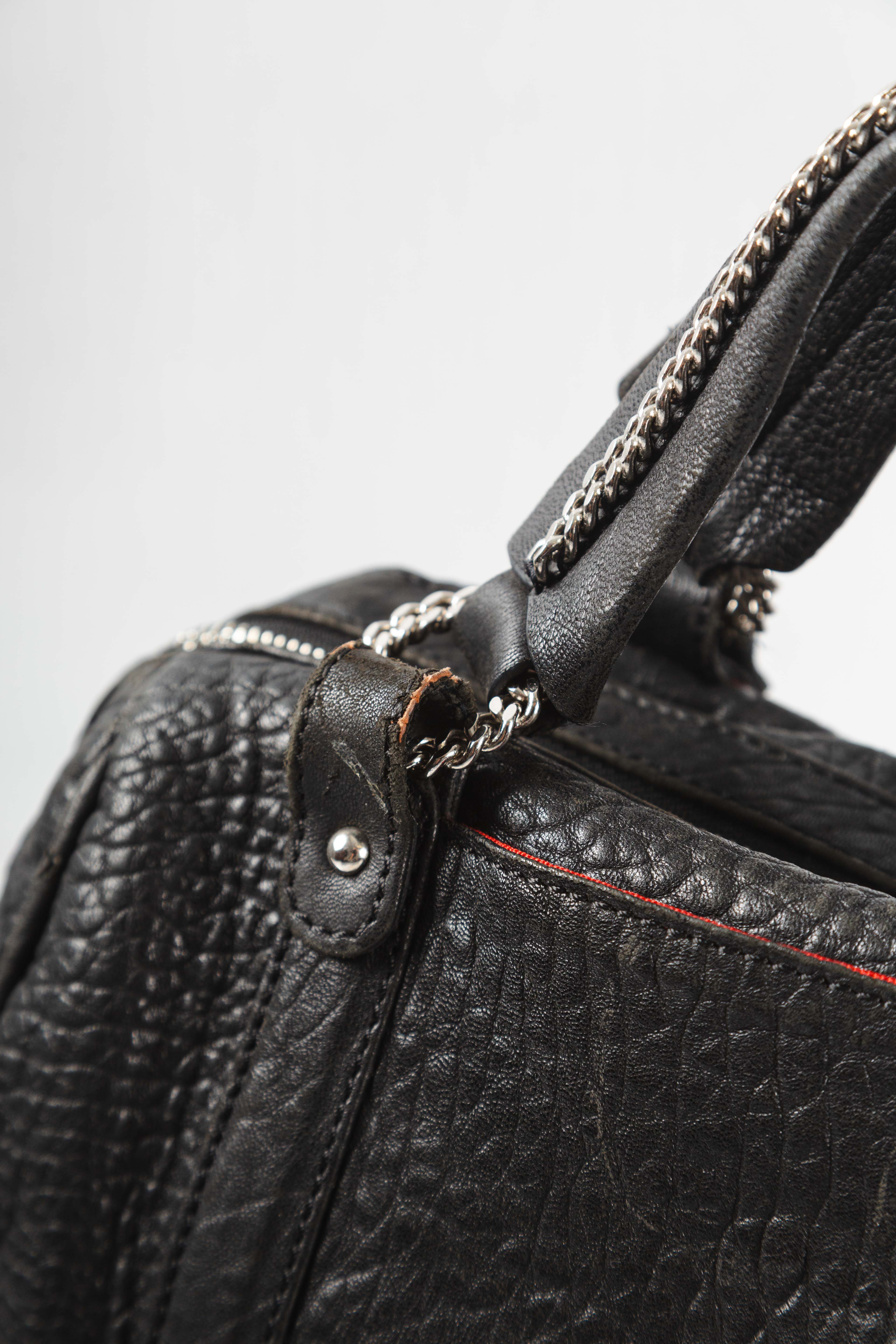 BLACK BOW CHAINED HANDLEBAG